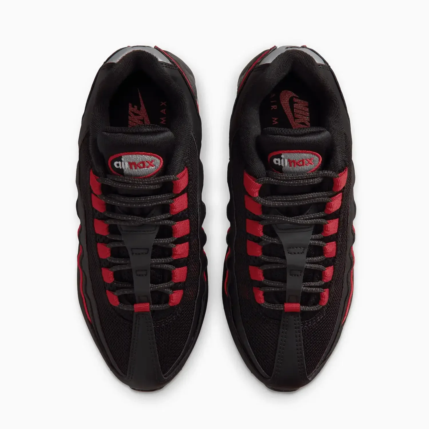 Kid's Air Max 95 "Black Team Crimson" Grade School - Image 5
