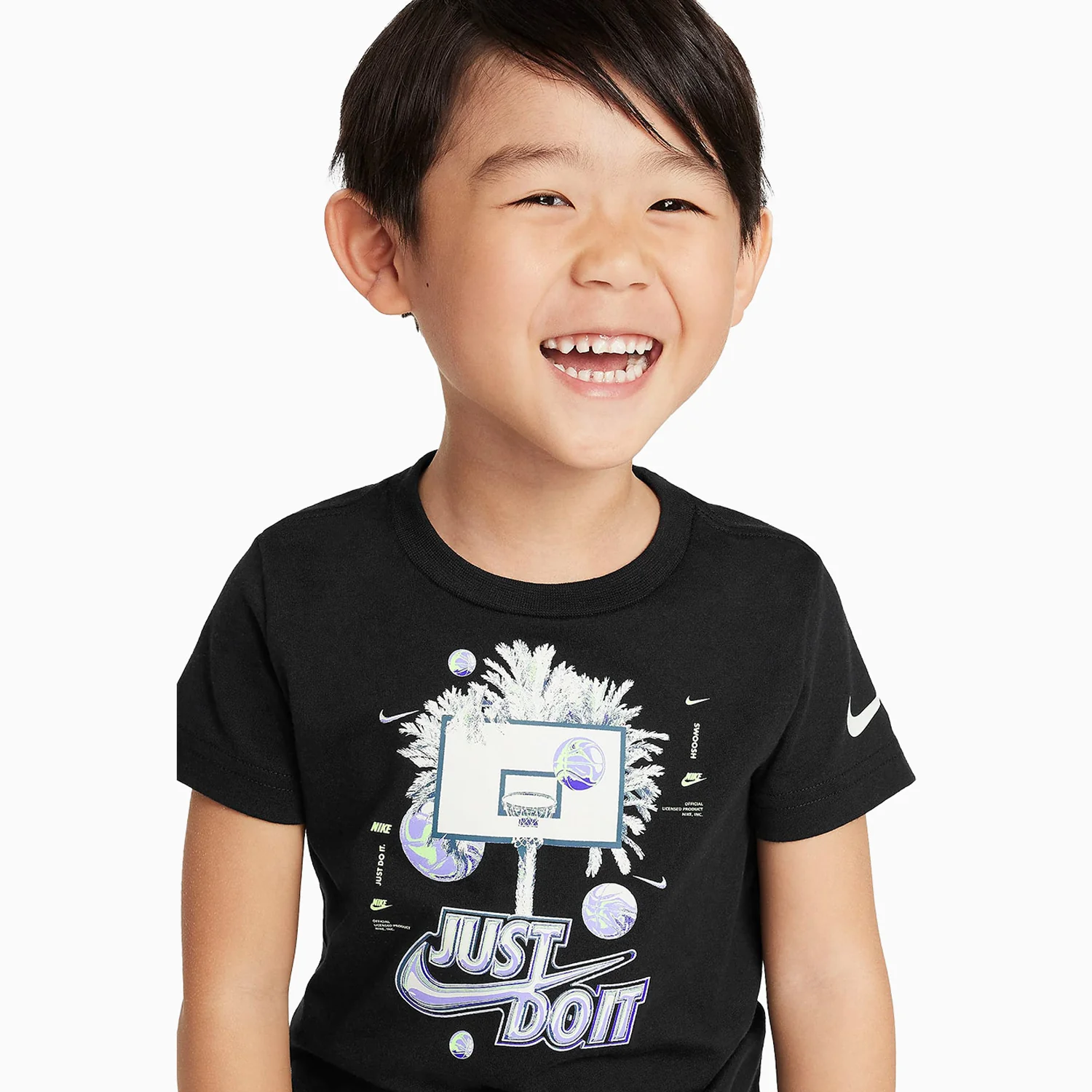 Kid's Palm Tree Hoop Just Do It T-Shirt - Image 3