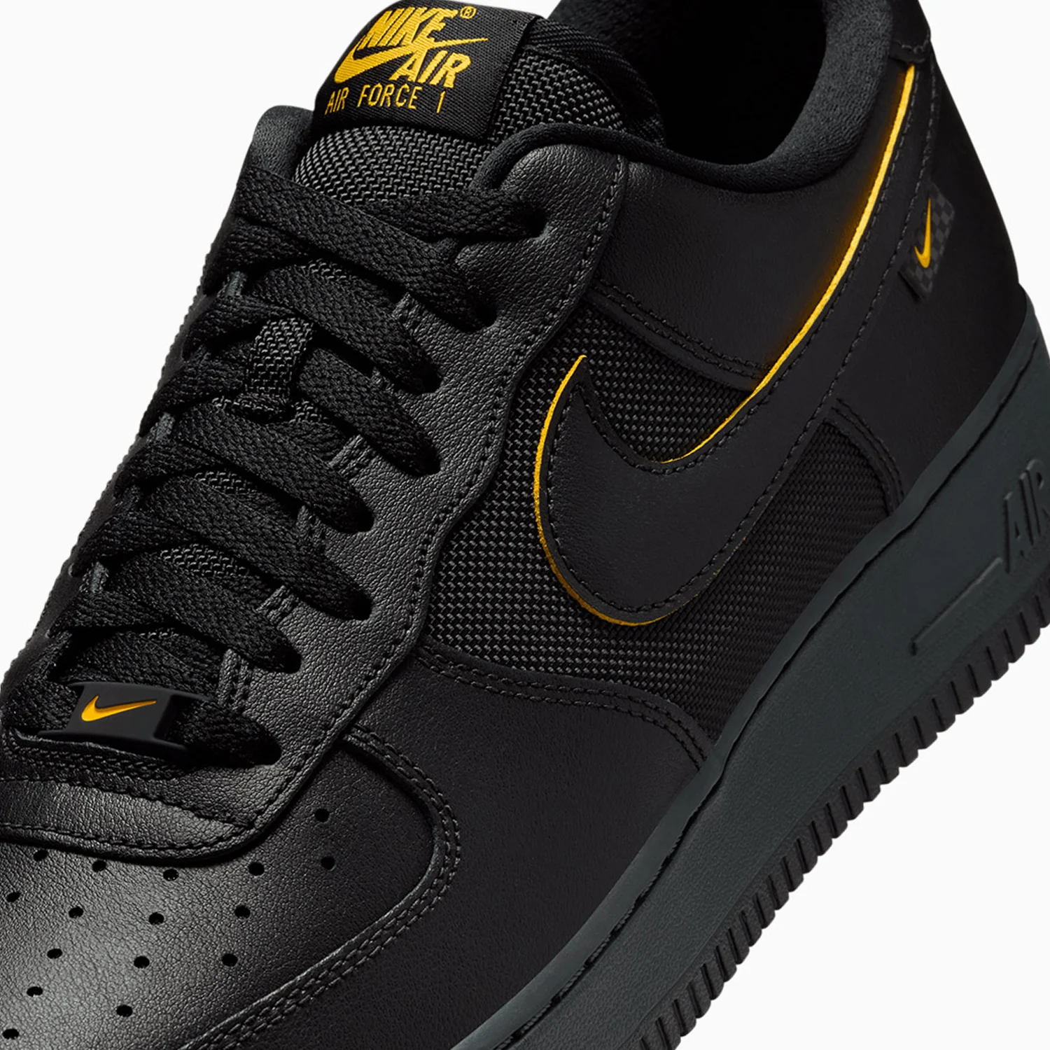 Men's Air Force 1 `07 "Black University Gold" - Image 7