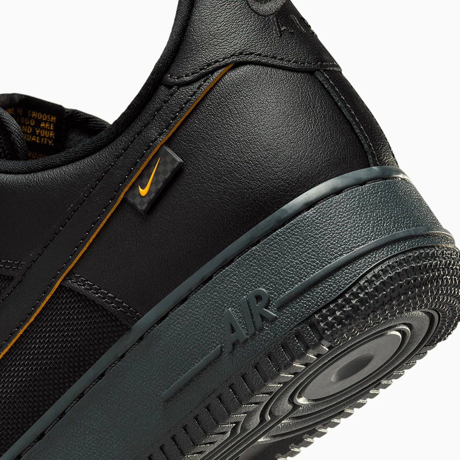 Men's Air Force 1 `07 "Black University Gold" - Image 8