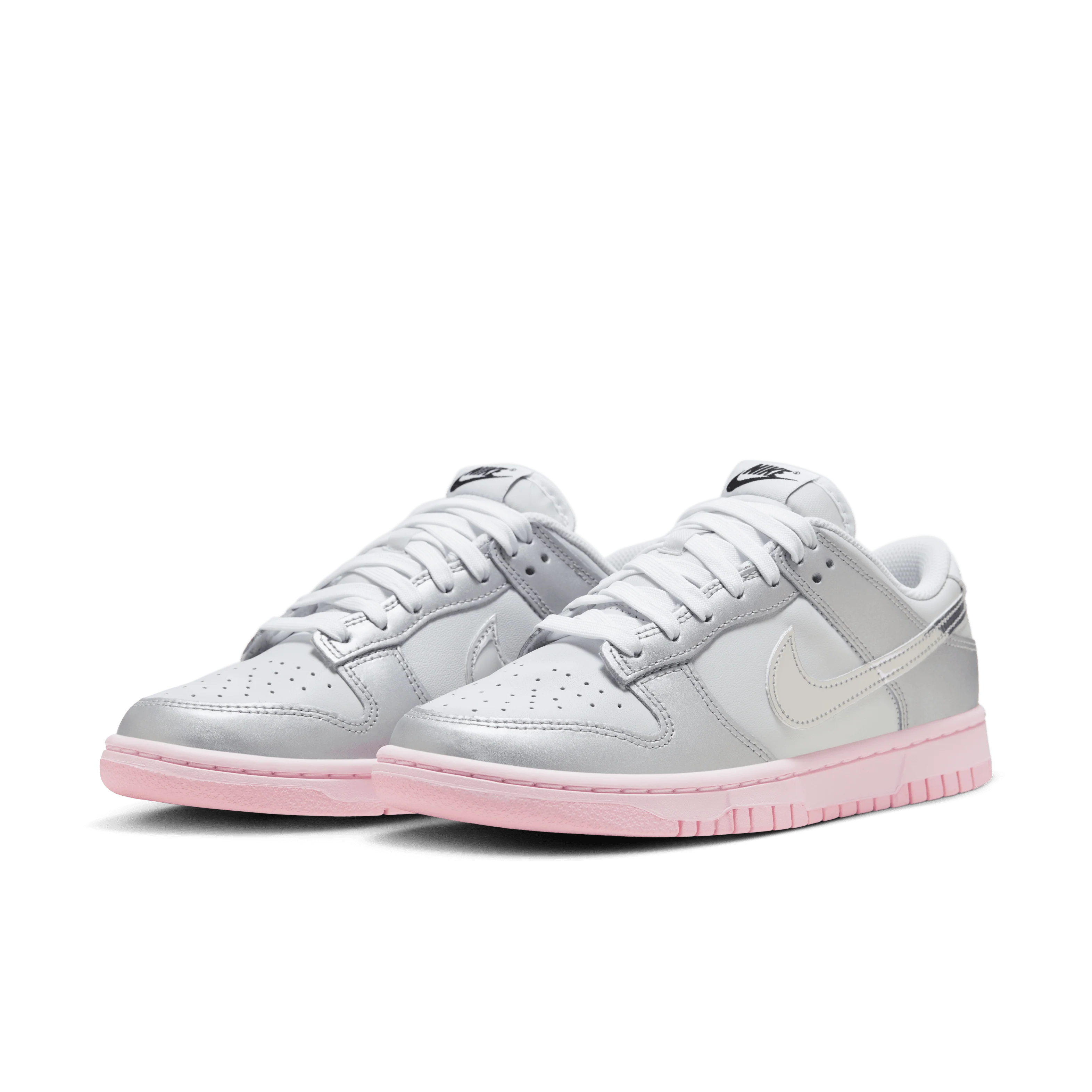 Women's Dunk Low LX "Metallic Silver Pink" - Image 2