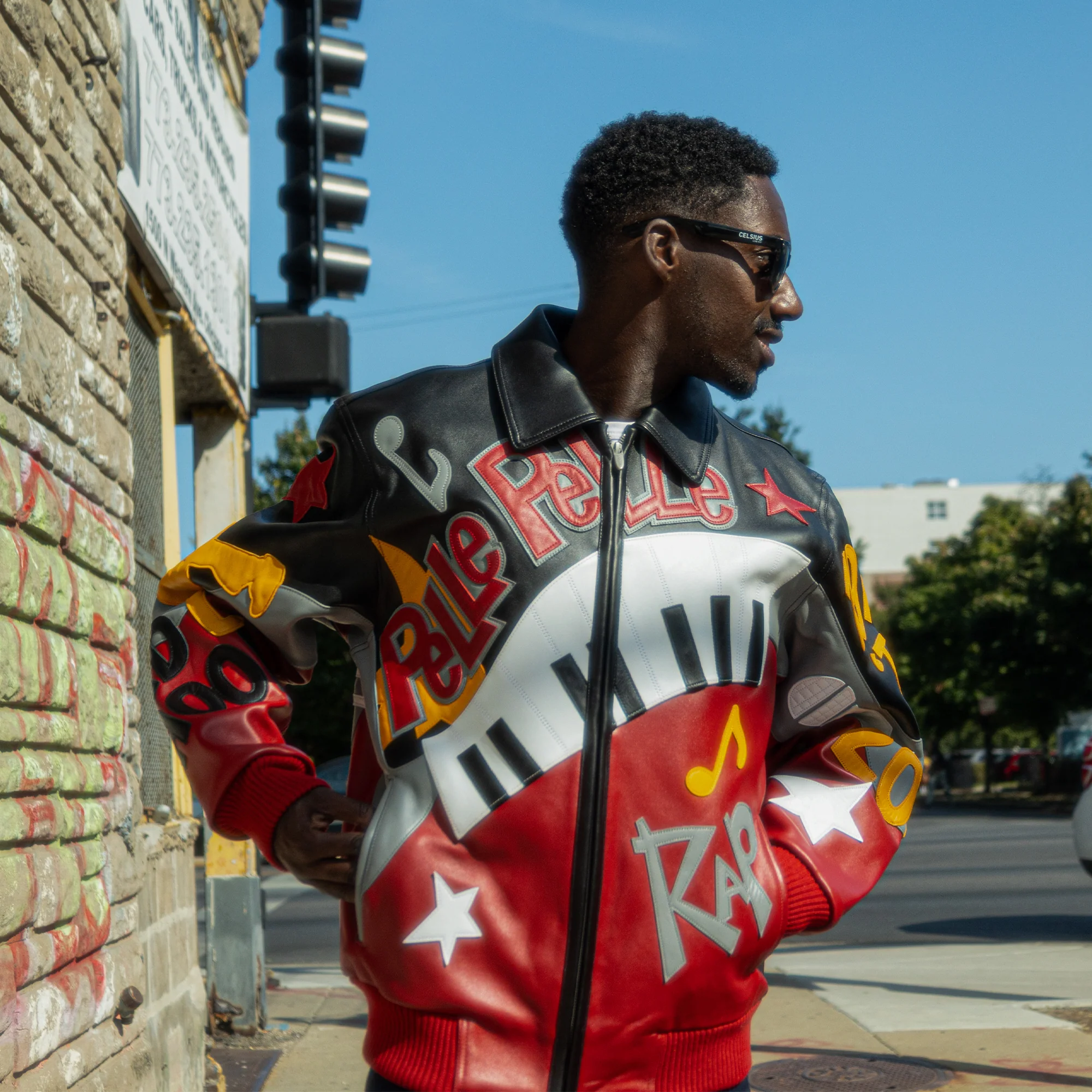 Men's 50 Years Of Hip Hop Leather Jacket - Image 4