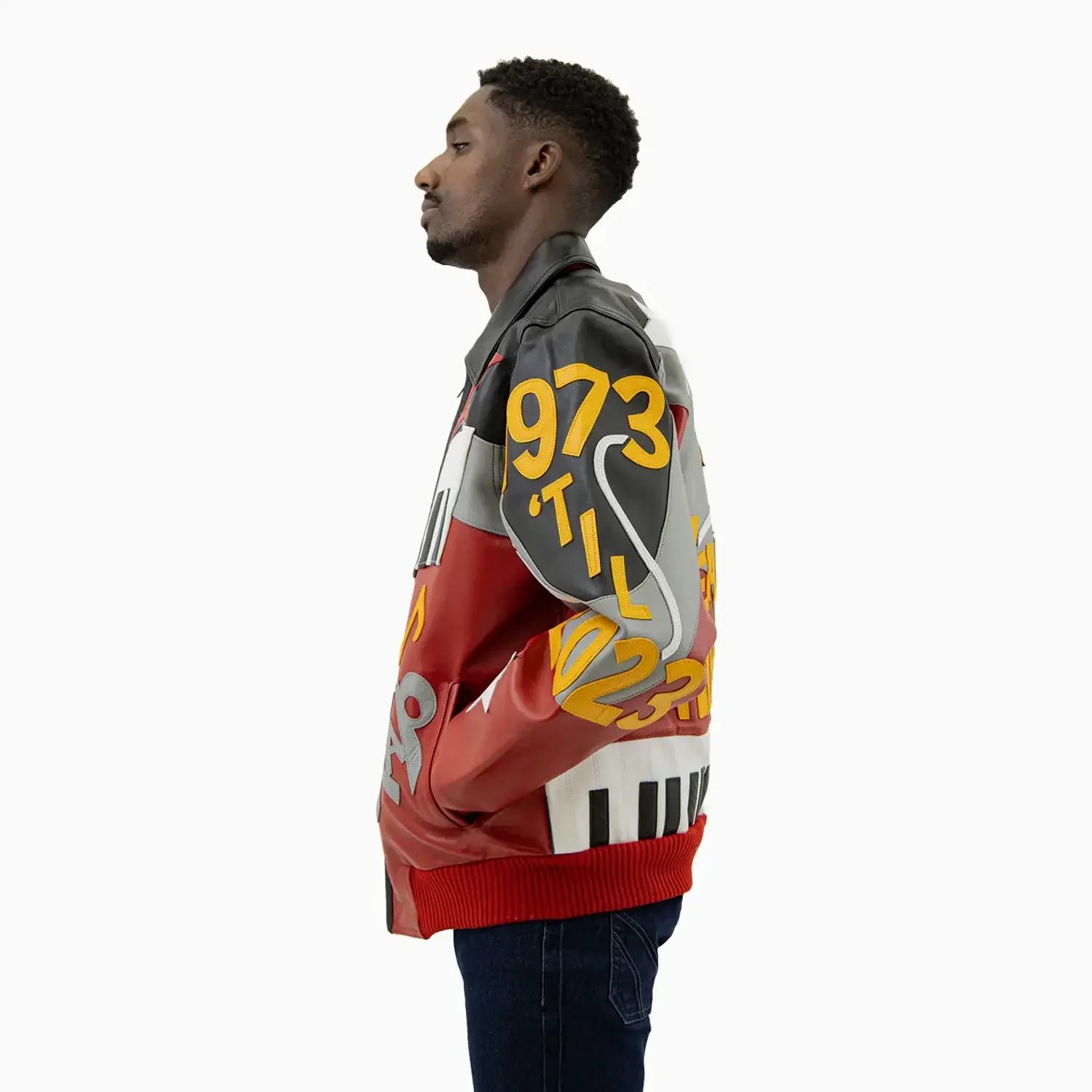 Men's 50 Years Of Hip Hop Leather Jacket - Image 5