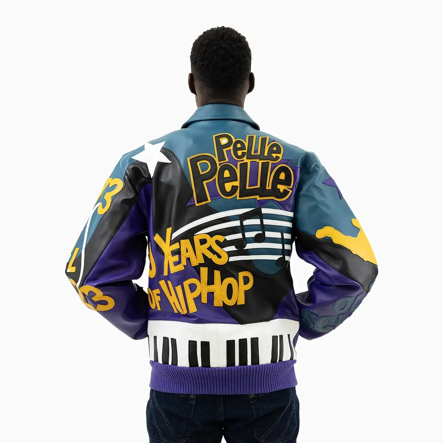 Men's 50 Years Of Hip Hop Leather Jacket - Image 2