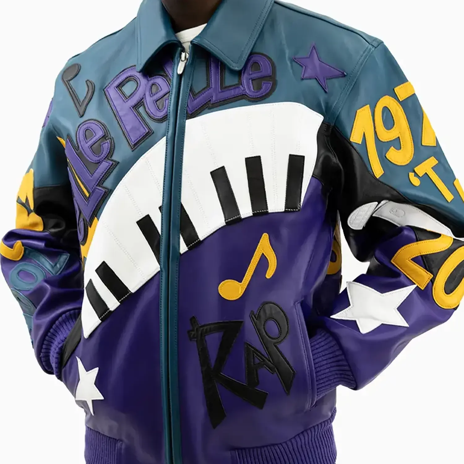 Men's 50 Years Of Hip Hop Leather Jacket - Image 3