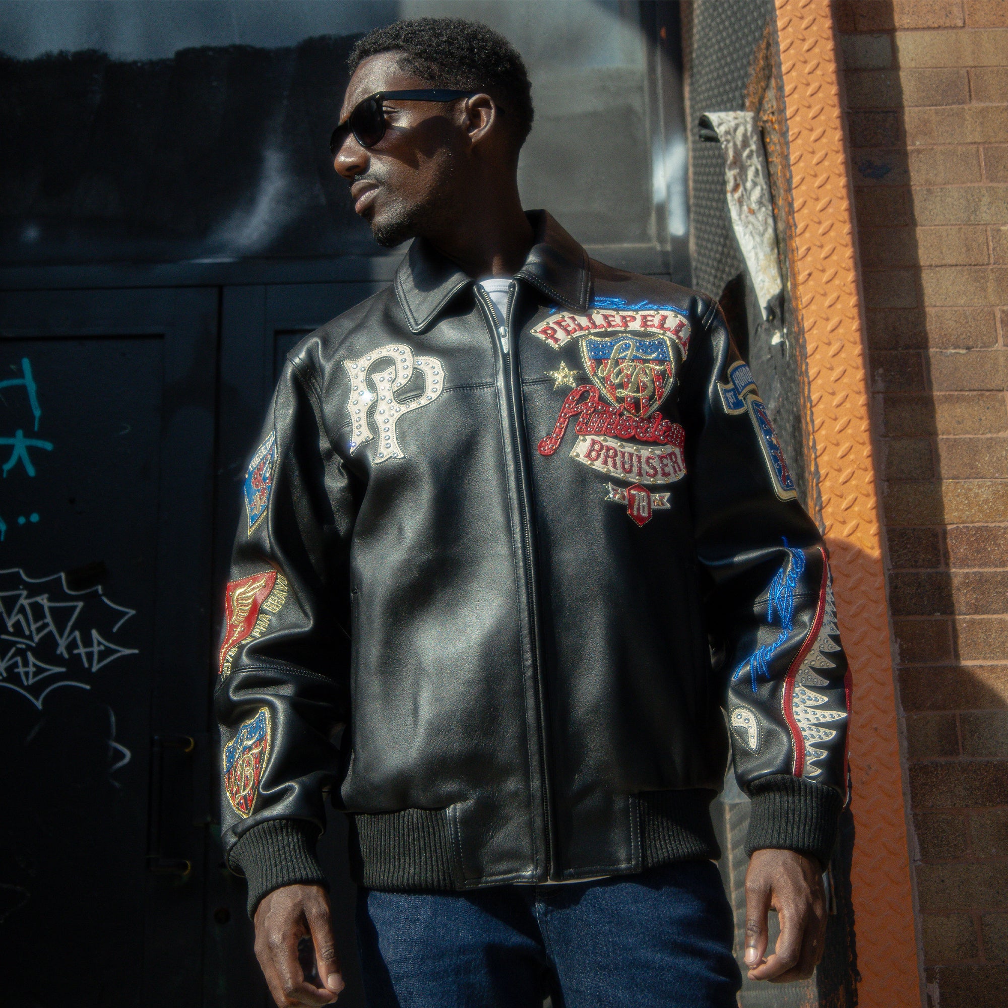 Men's American Bruiser Plush Leather Jacket - Image 4