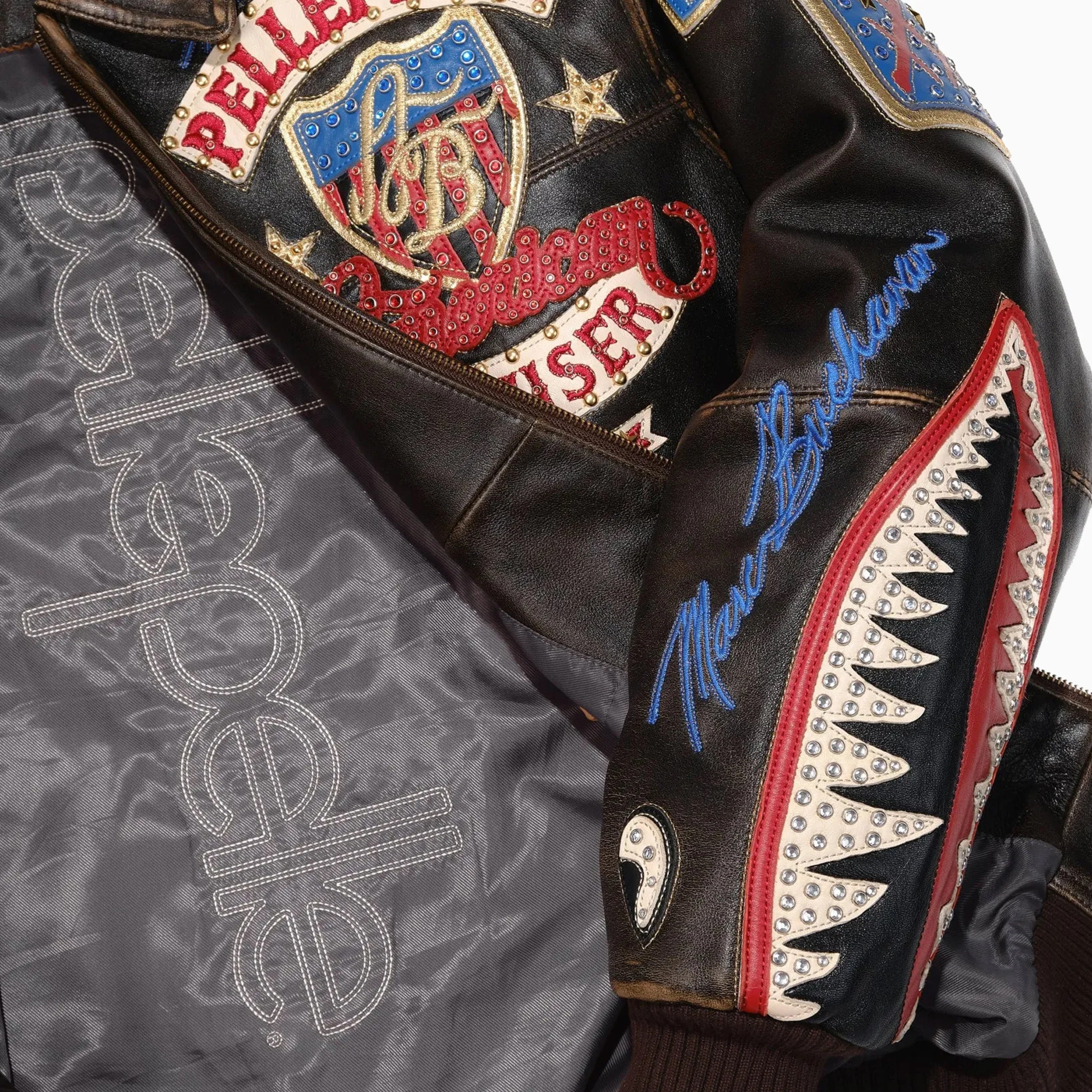 Men's American Bruiser Plush Leather Jacket - Image 10