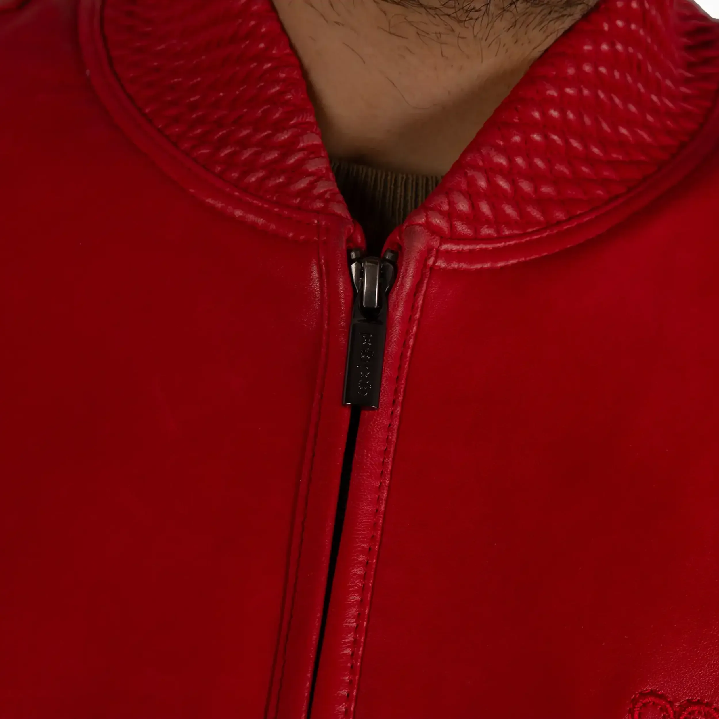 Men's Basic Blouson Leather Jacket - Image 5