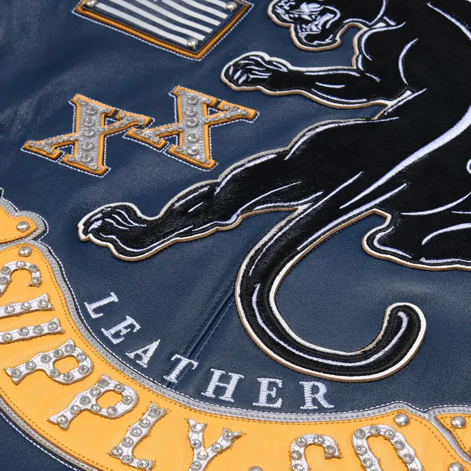 Men's Panther Leather Jacket - Image 4