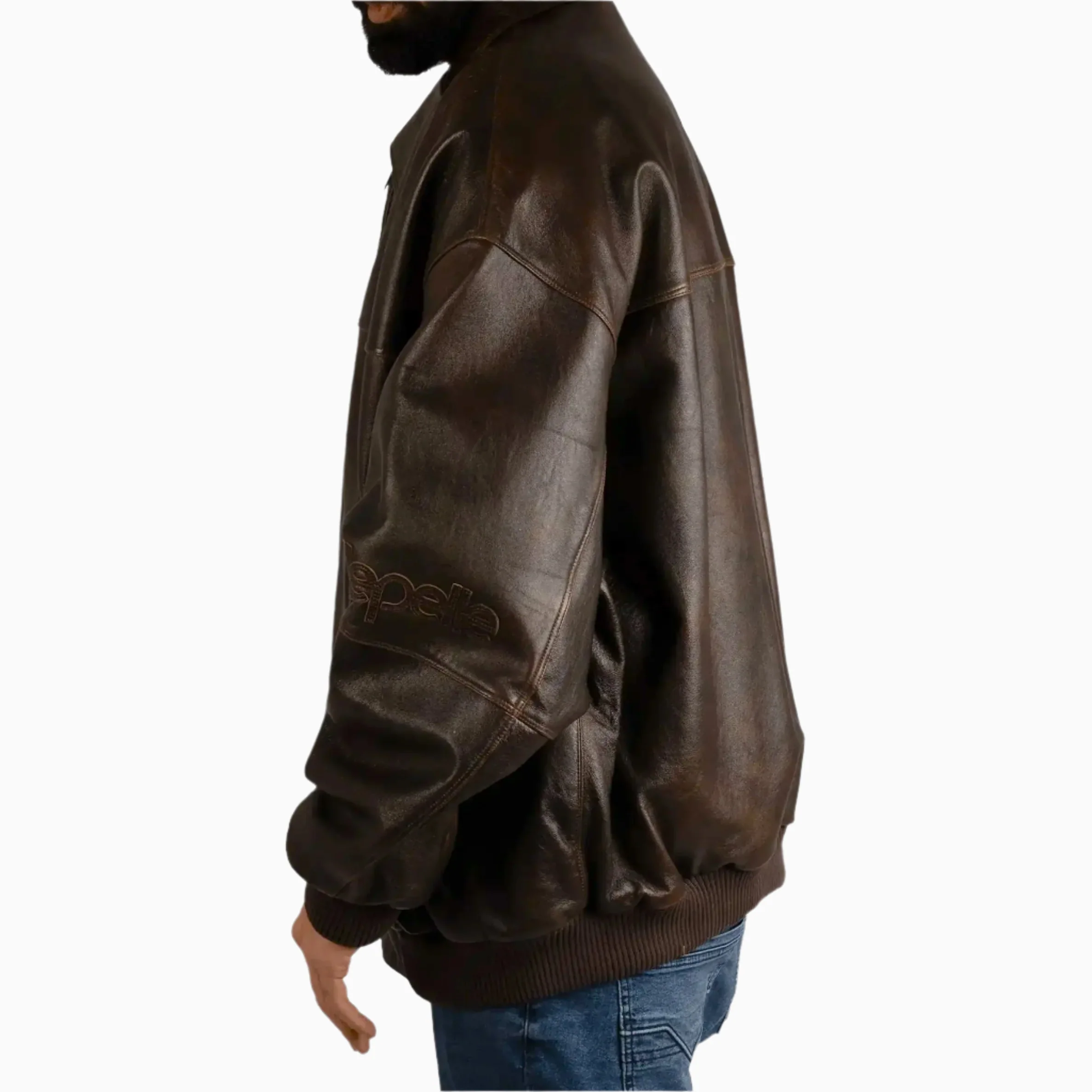 Men's Sanded Antique Leather Jacket - Image 7