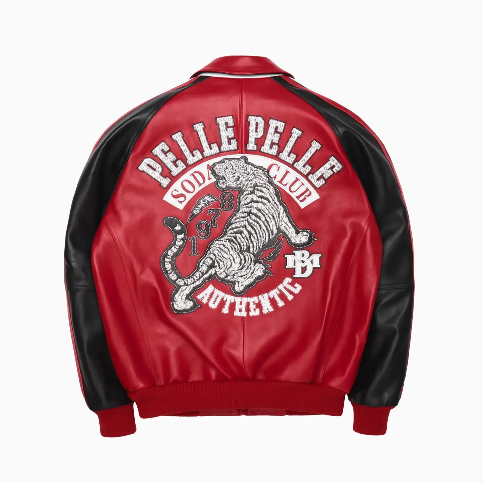 Men's Soda Club Tiger Leather Jacket - Image 2