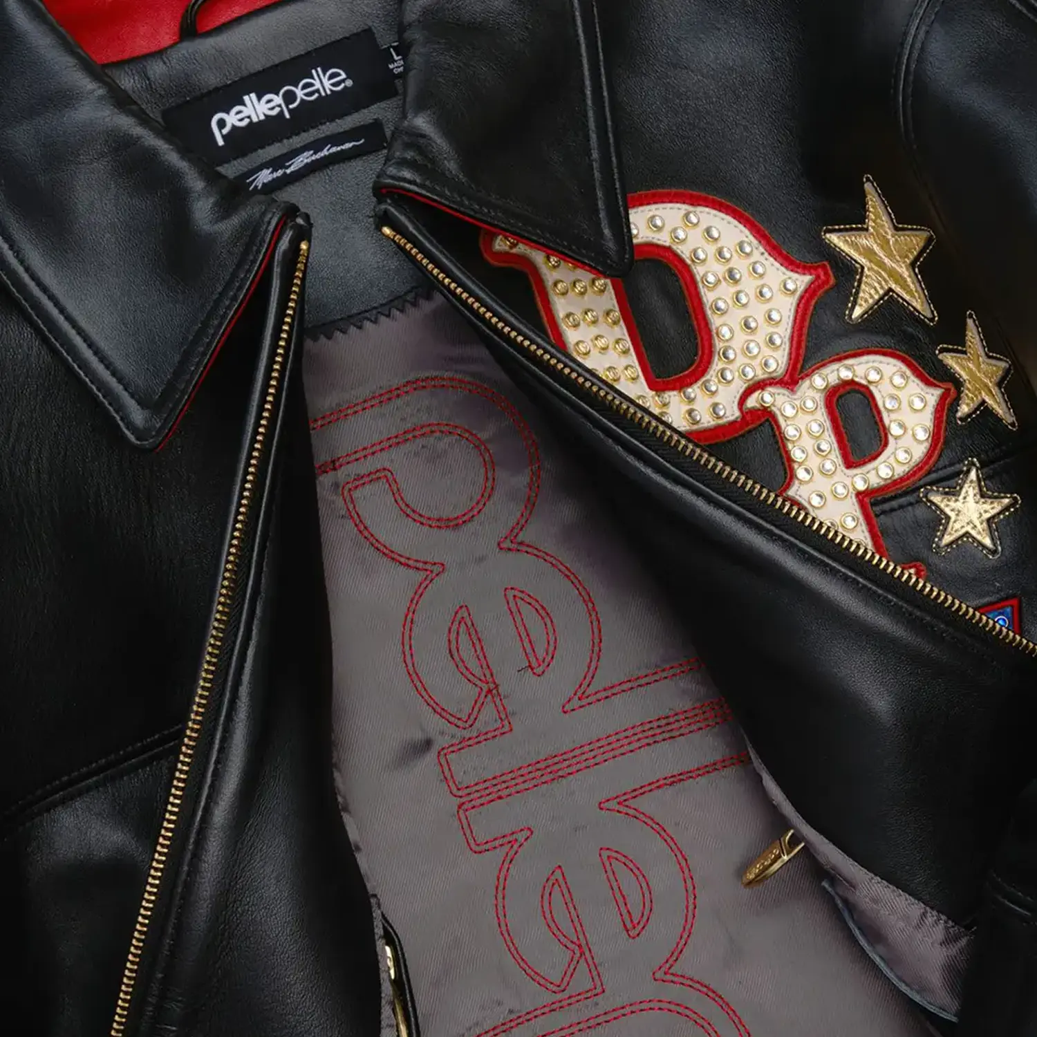 Men's Stars And Stripes Leather Jacket - Image 3