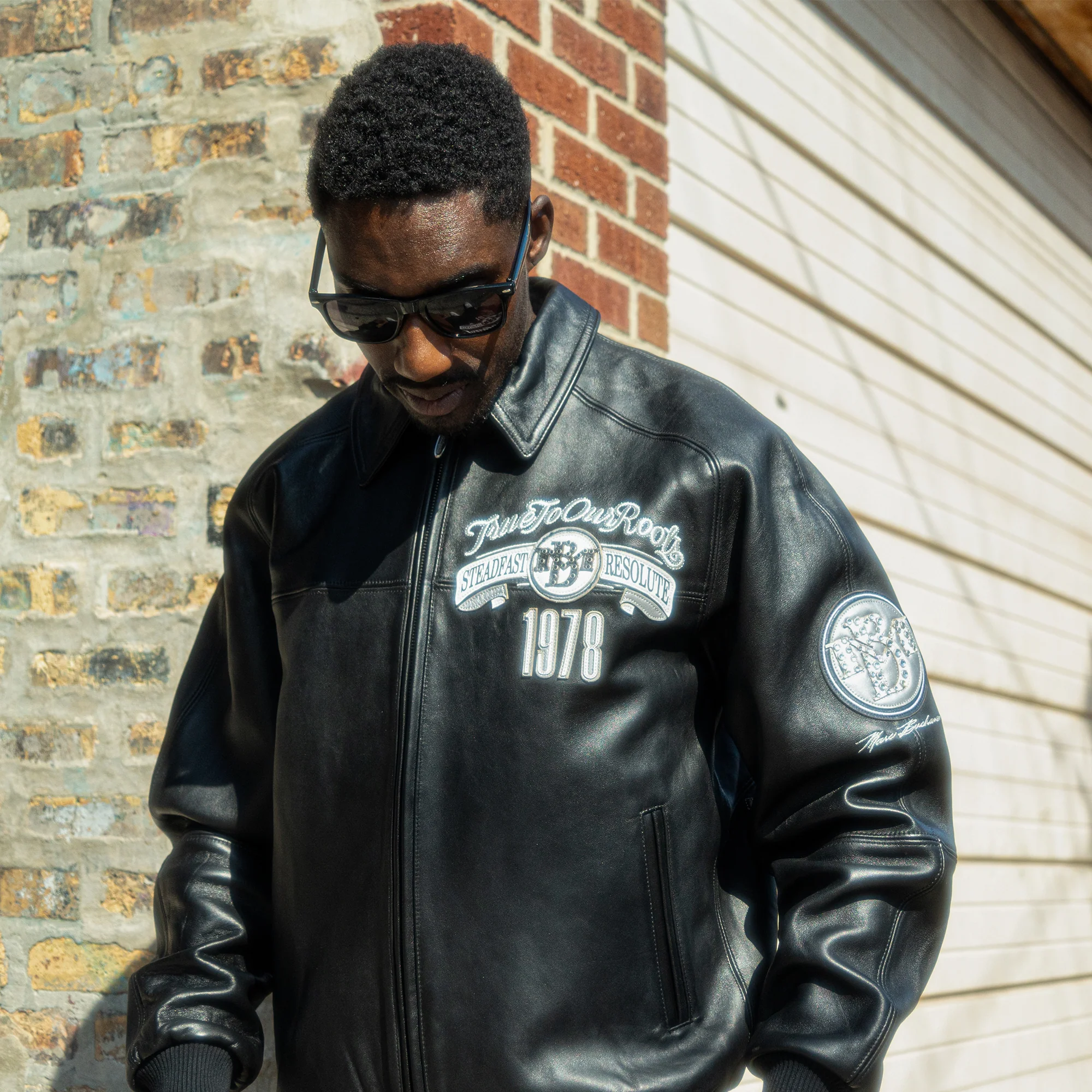 Men's True To Our Roots Leather Jacket - Image 9