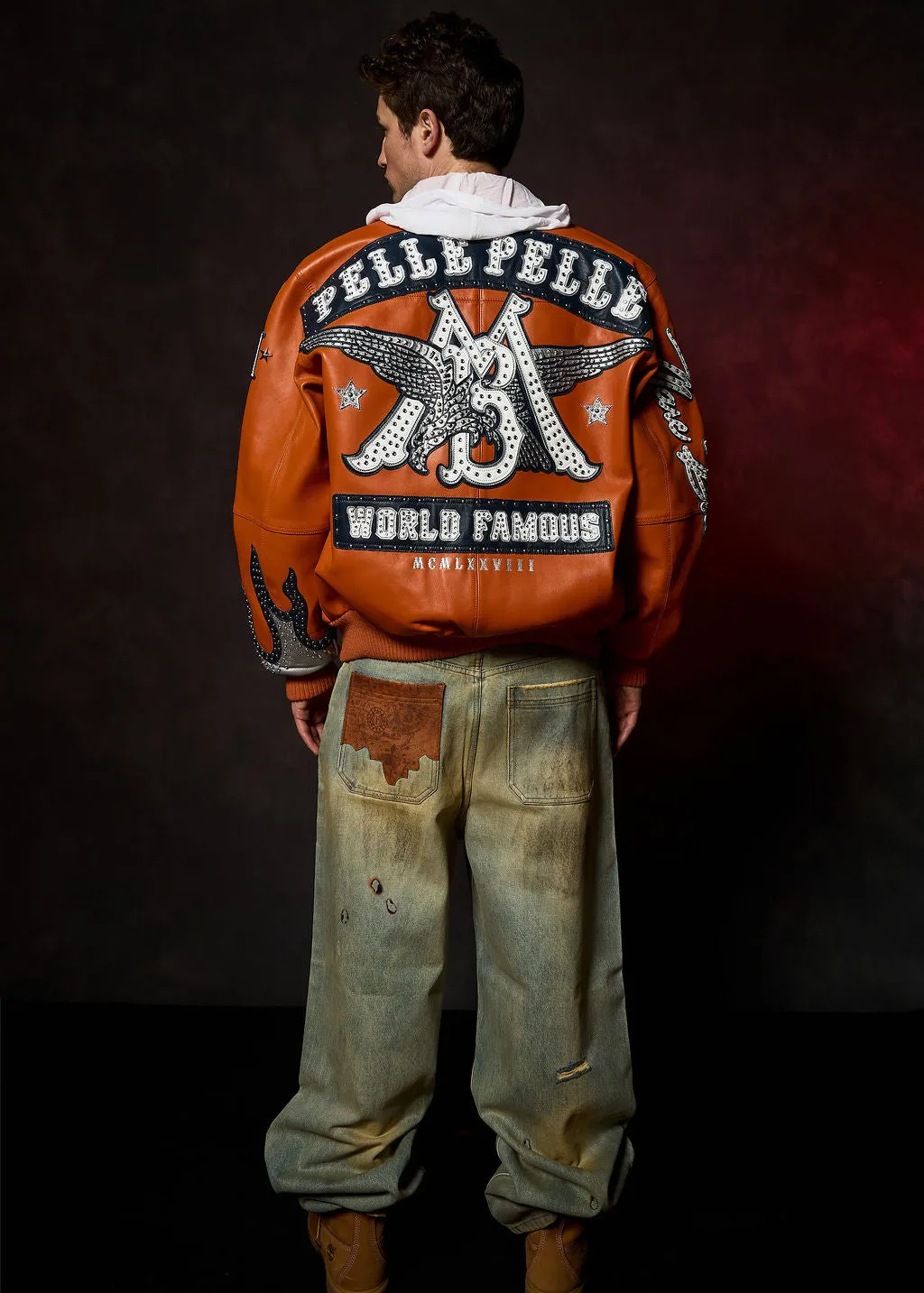 Men's World Famous Pelle Leather Jacket - Image 4