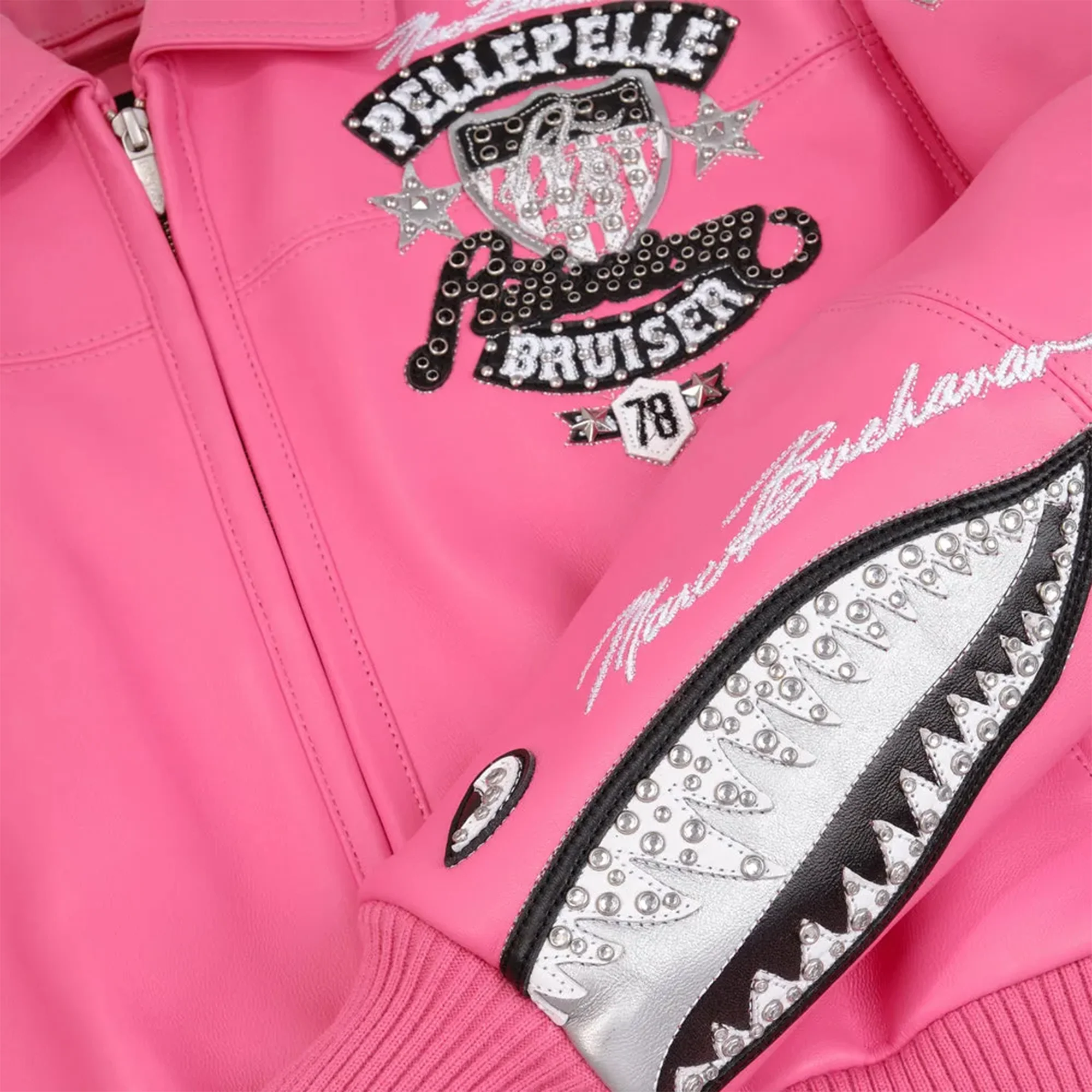 Women's American Bruiser Crop Leather Jacket - Image 7