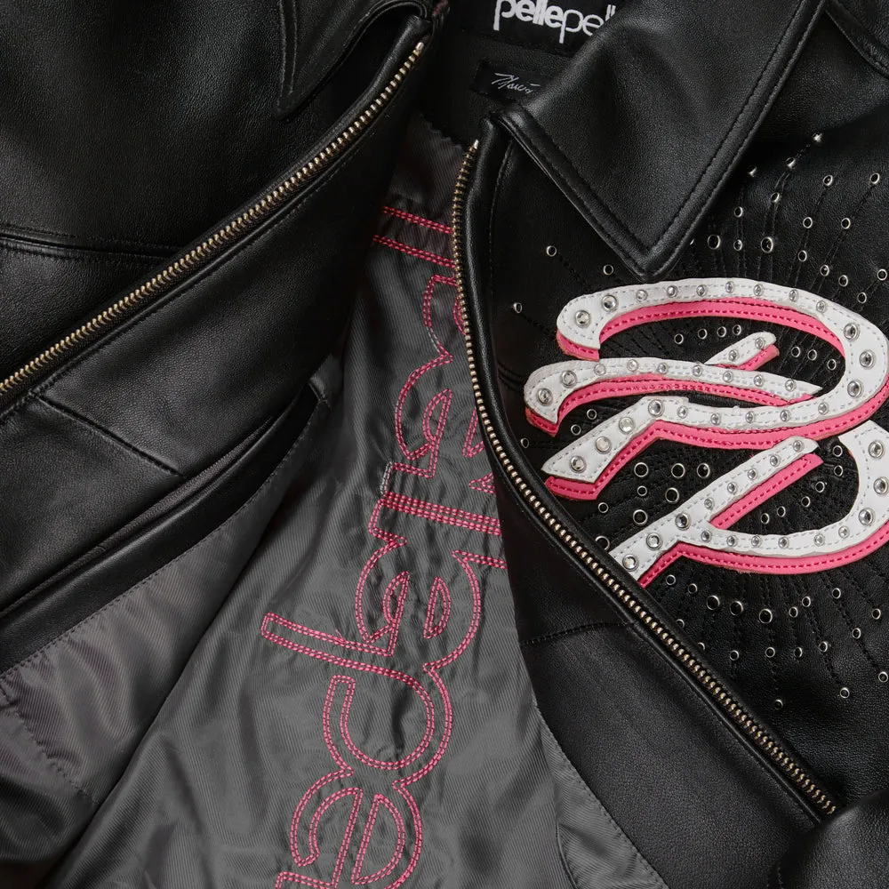 Women's Greatest Of All Time Crop Leather Jacket - Image 4