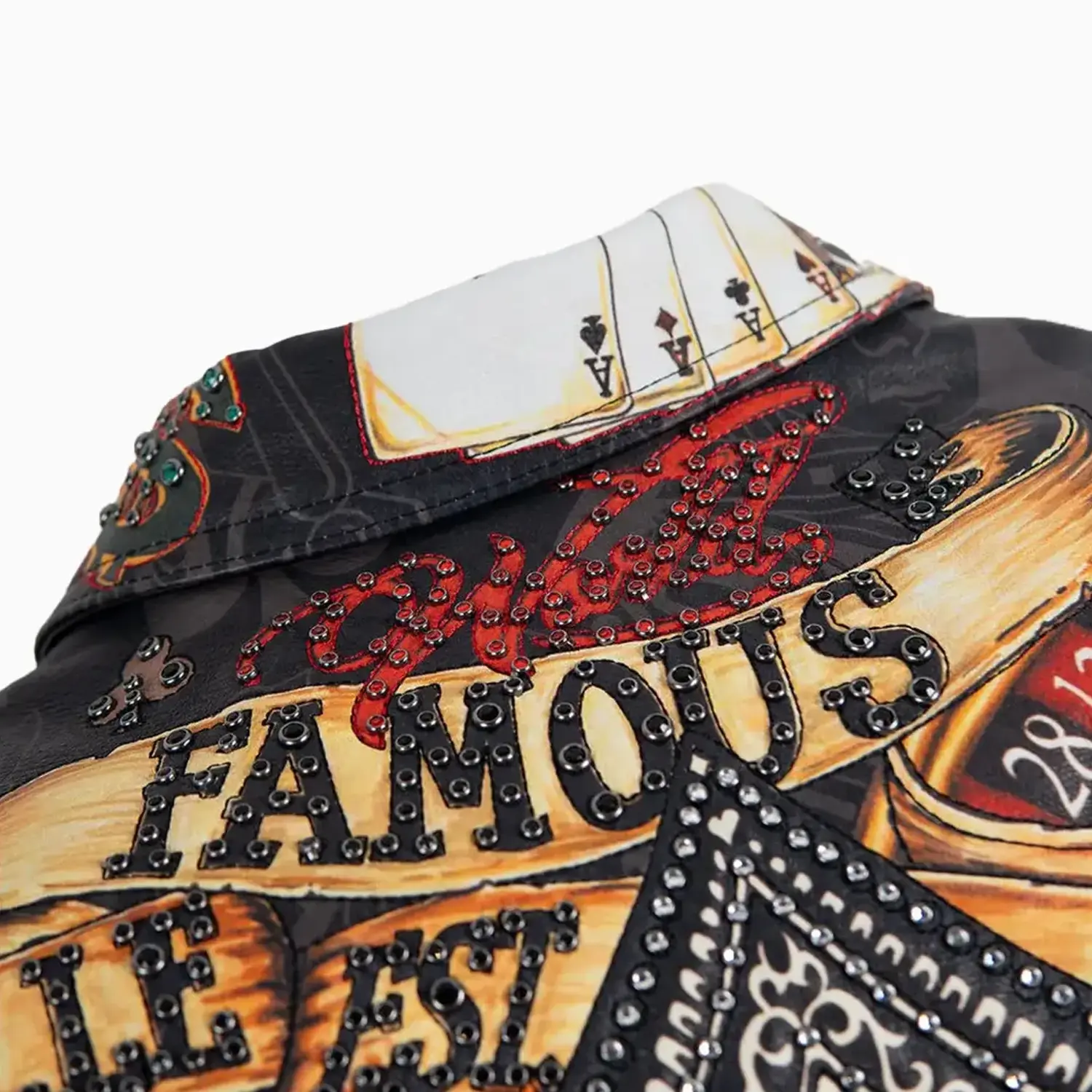 Women's High Rollers Crop Leather Jacket - Image 3