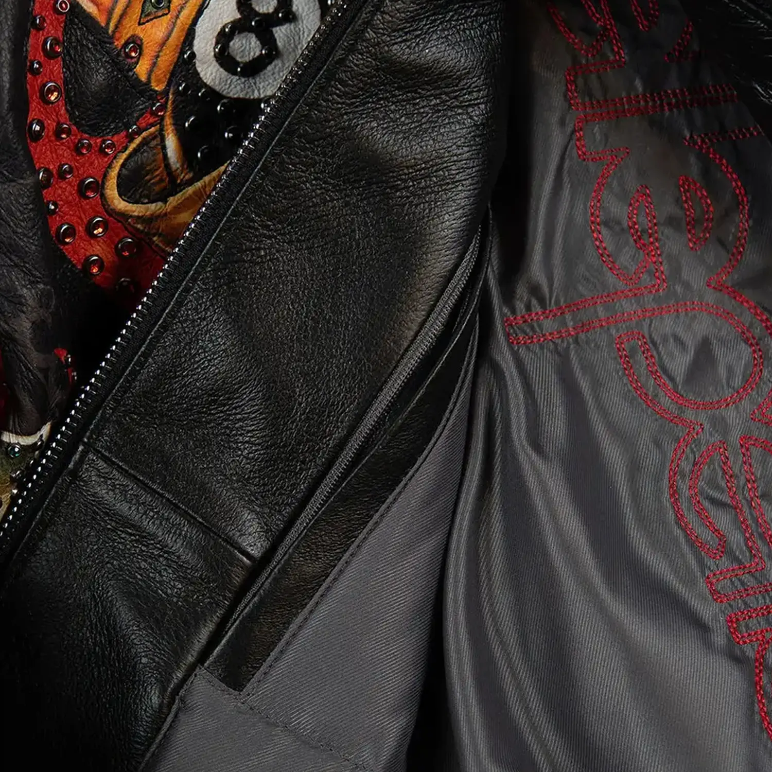 Women's High Rollers Crop Leather Jacket - Image 4