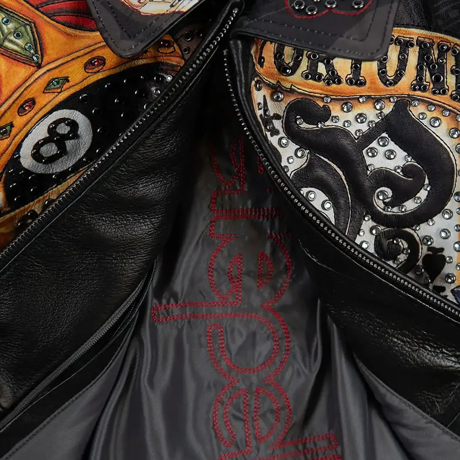 Women's High Rollers Crop Leather Jacket - Image 5
