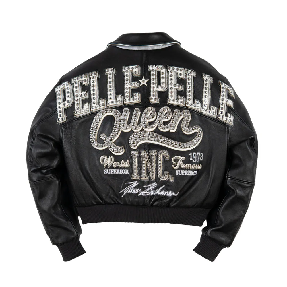 Women's Pelle Queen Crop Leather Jacket - Image 3