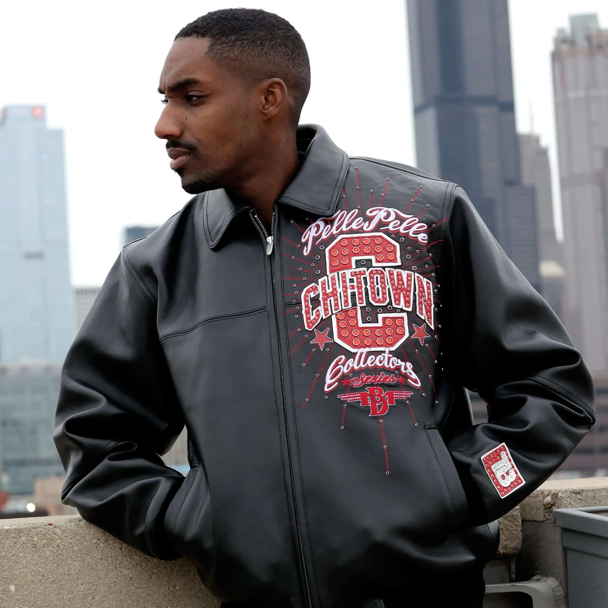 Pelle-Pelle X TB Men's Chi-Town Leather Jacket - Image 5