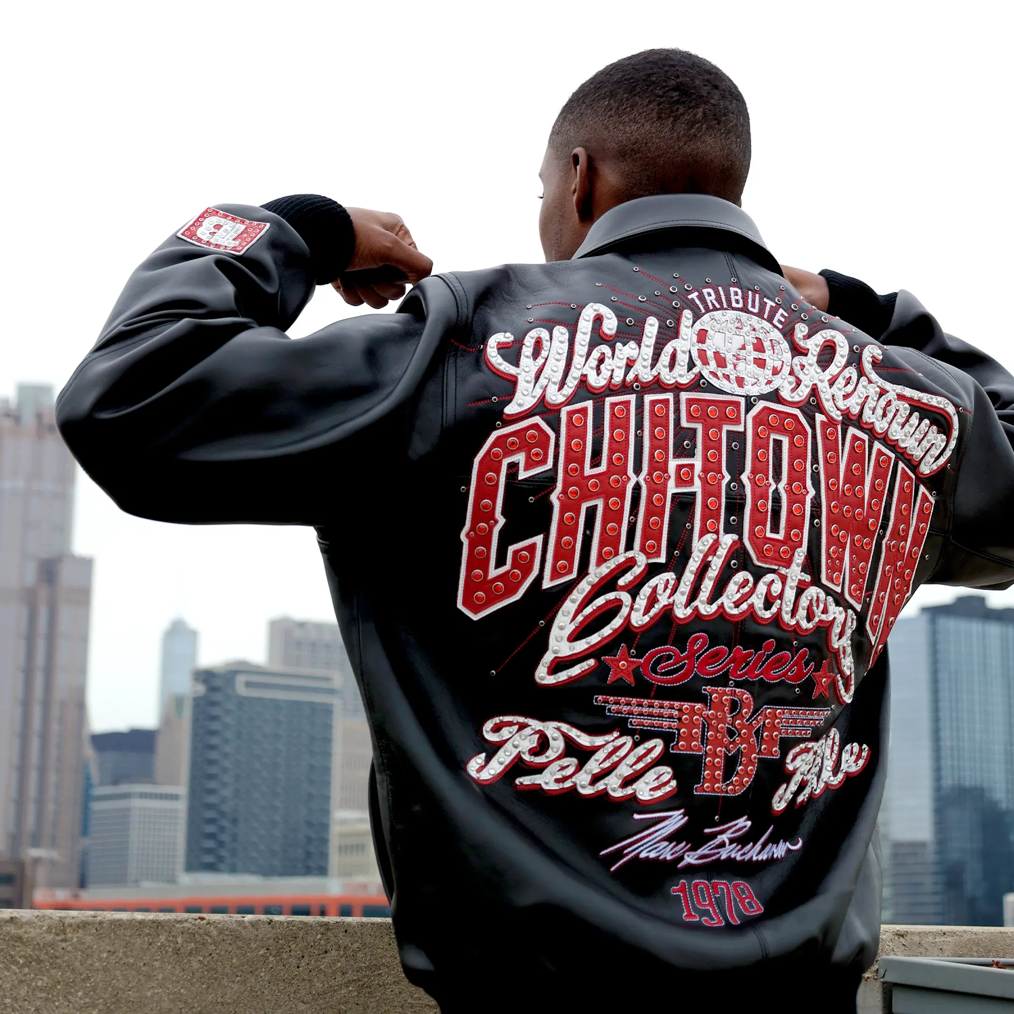 Pelle-Pelle X TB Men's Chi-Town Leather Jacket - Image 6