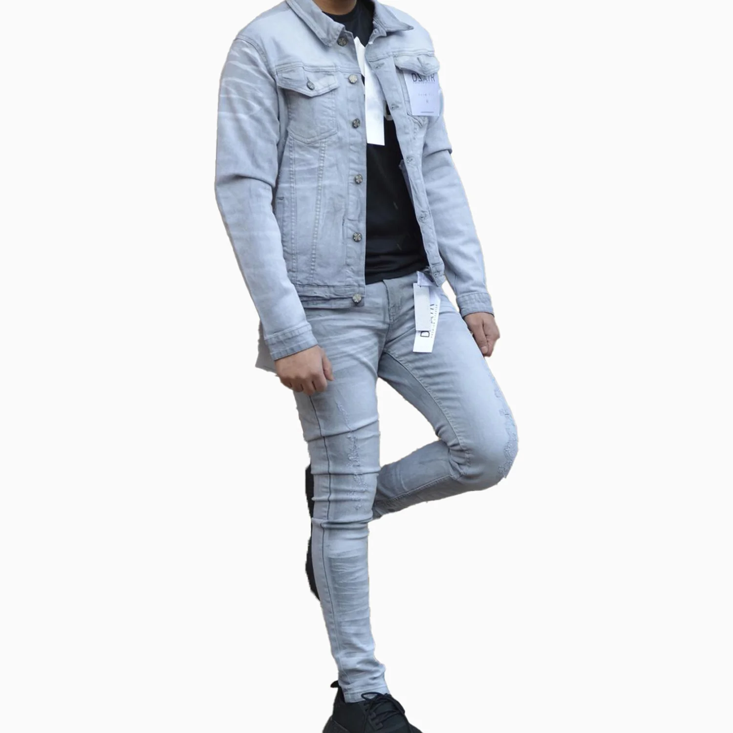 Men's Basic Grey Jean Denim Pant - Image 3