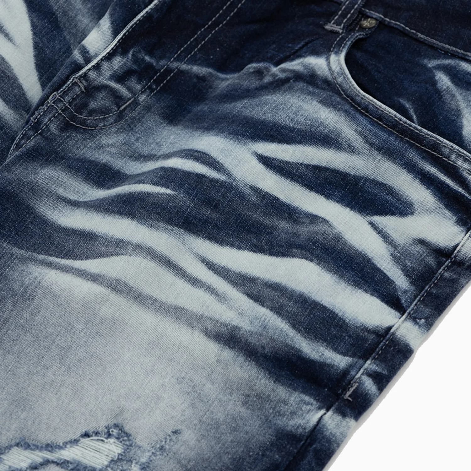 Men's Heavy Denim Blue Wash Jeans Denim Pant - Image 4