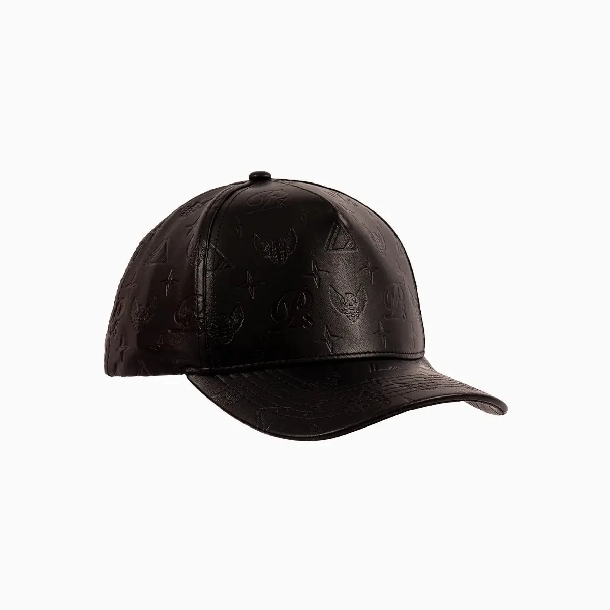 Men's Leather Monogram Strapback Hat - Image 3