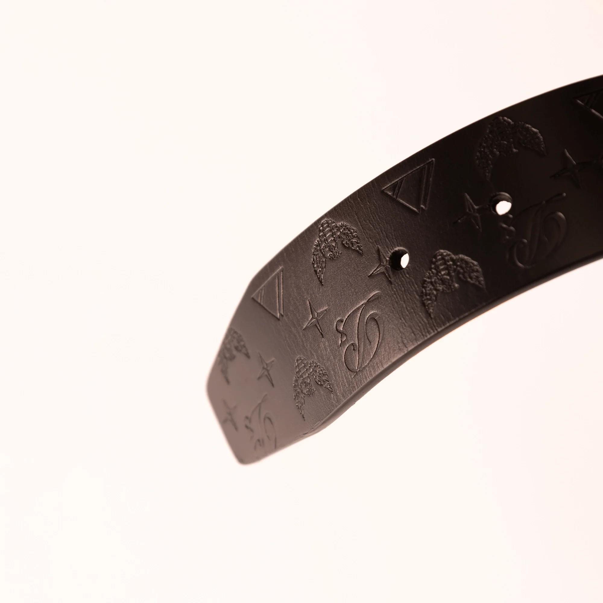Men's Monogram Leather HC Belt Gold Black - Image 5