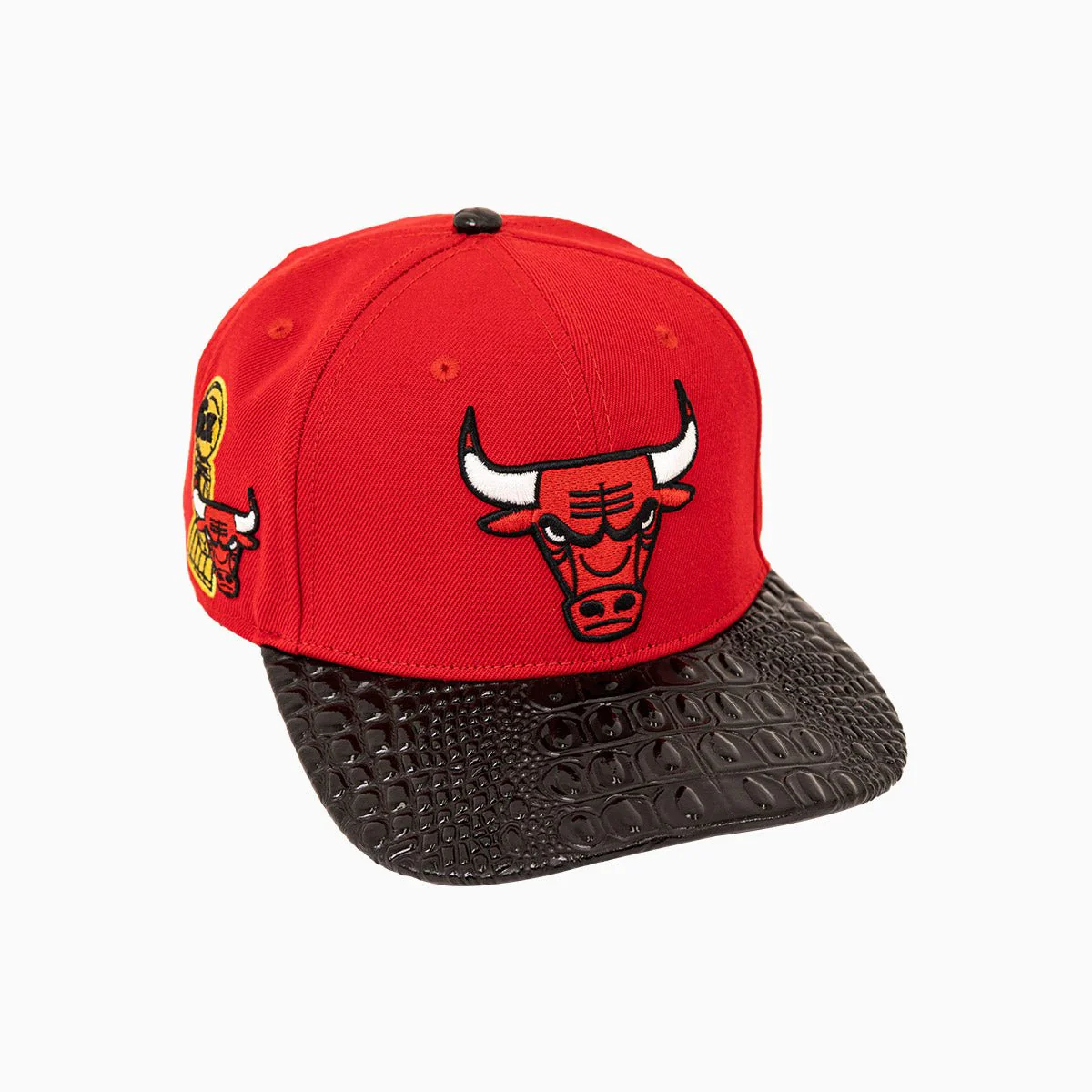 Chicago Bulls NBA Leather Visor Snapback Hat - Image 5