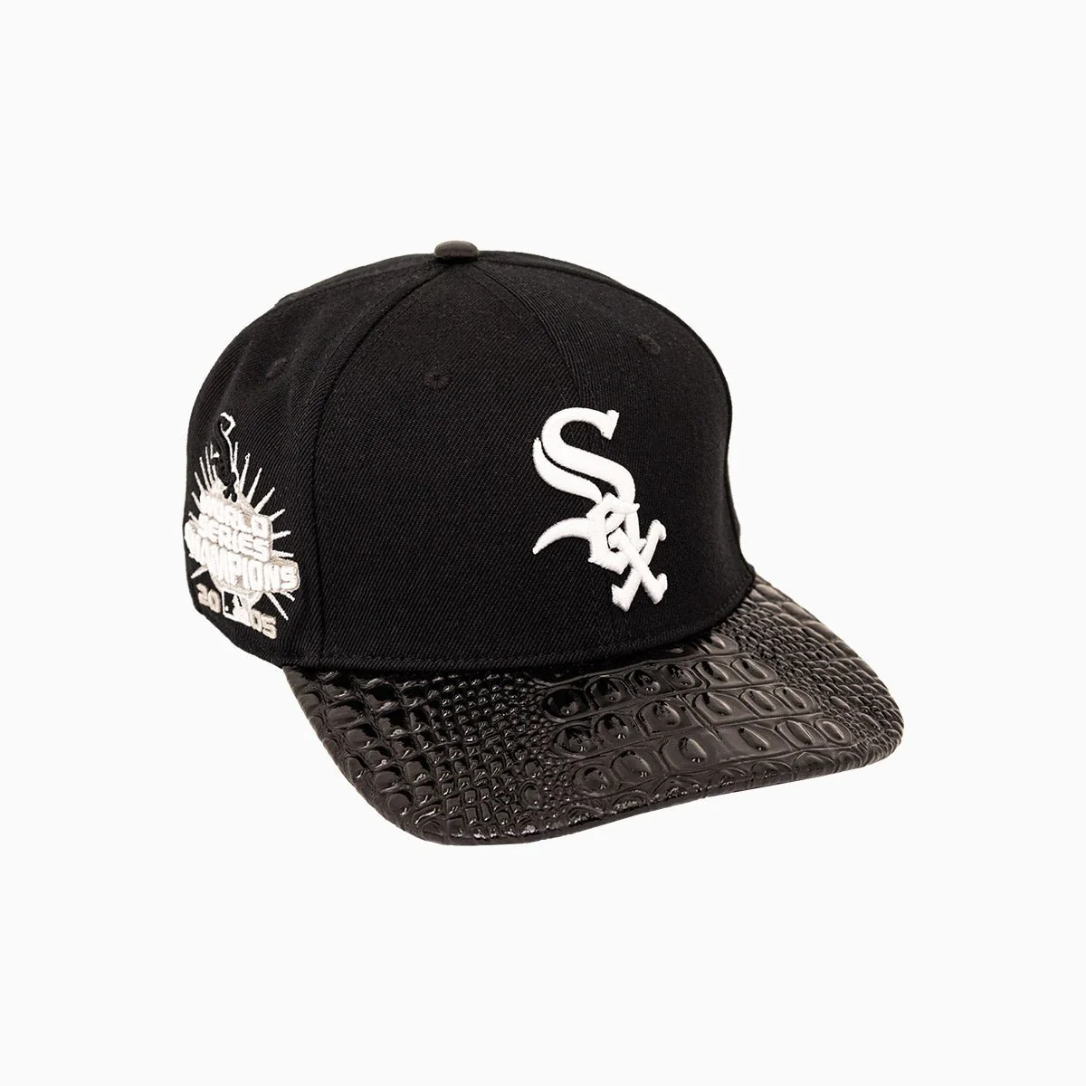 Chicago White Sox 2005 World Series MLB Leather Visor Snapback Hat - Image 5