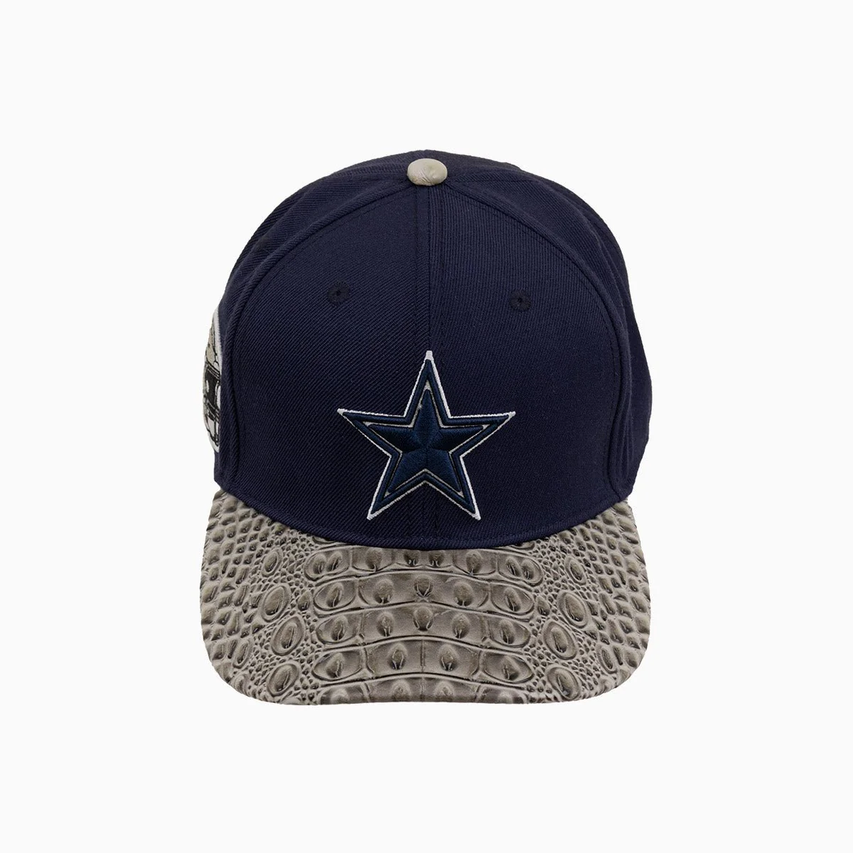 Dallas Cowboys NFL With Leather Visor Wool Flat Brim Snapback Hat