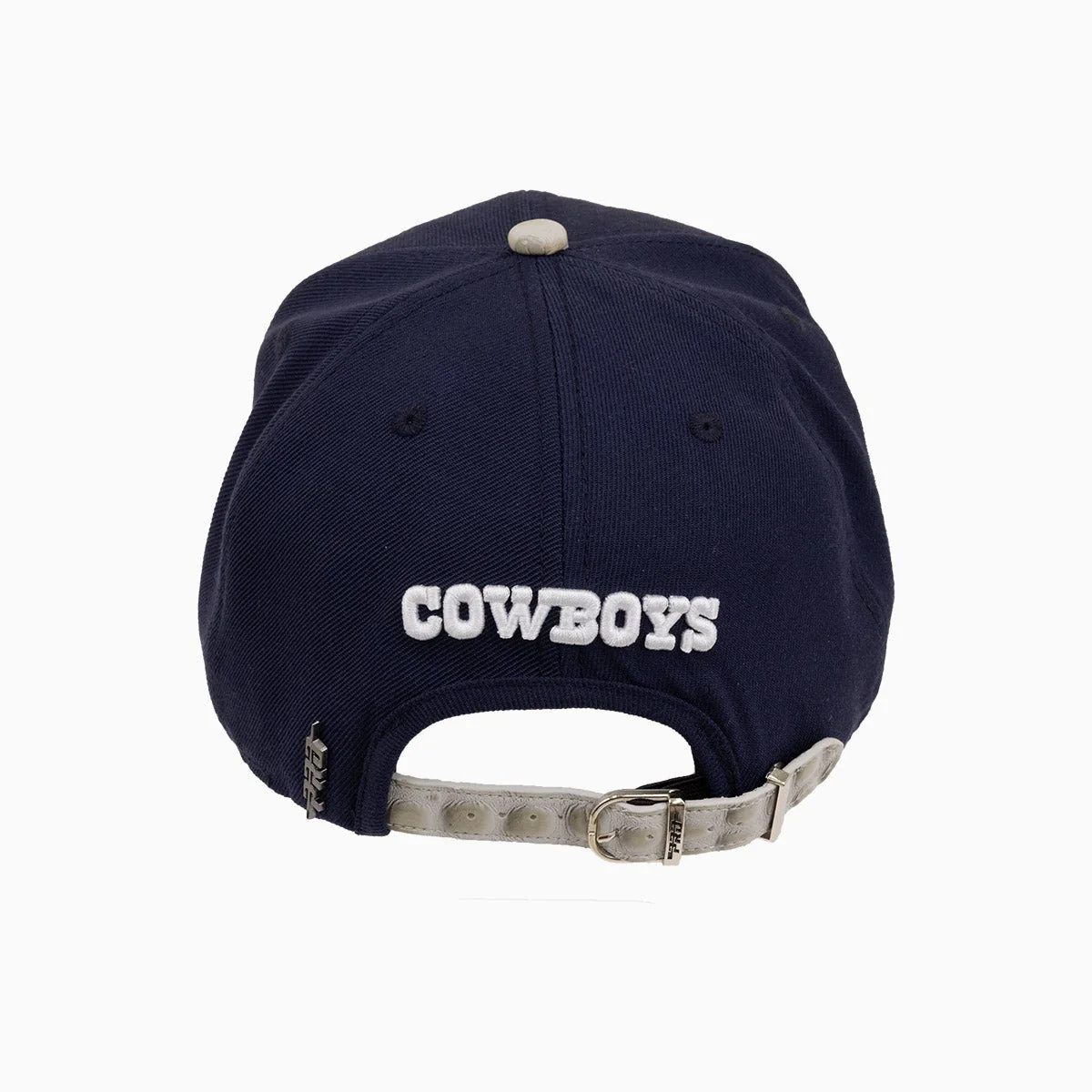 Dallas Cowboys NFL With Leather Visor Wool Flat Brim Snapback Hat - Image 2