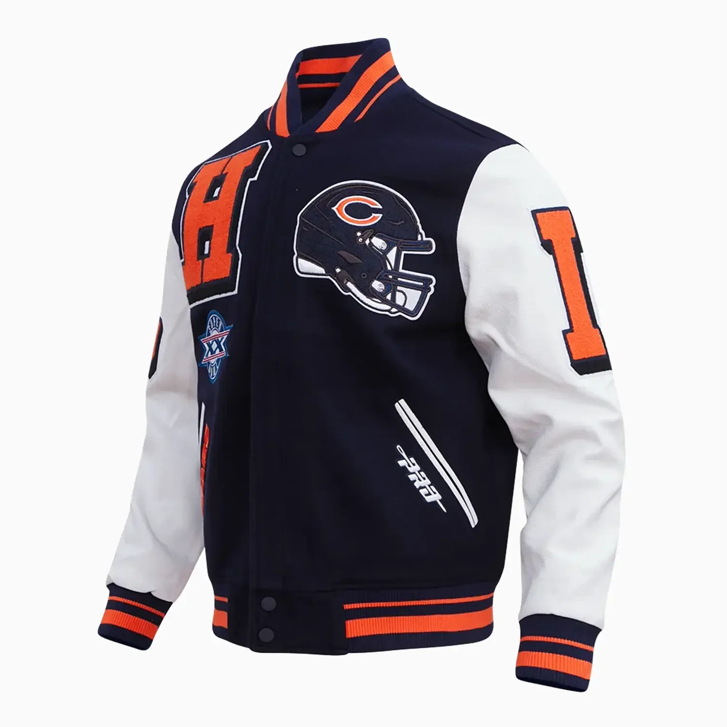 Men's Chicago Bears Mash Up Varsity Jacket - Image 4