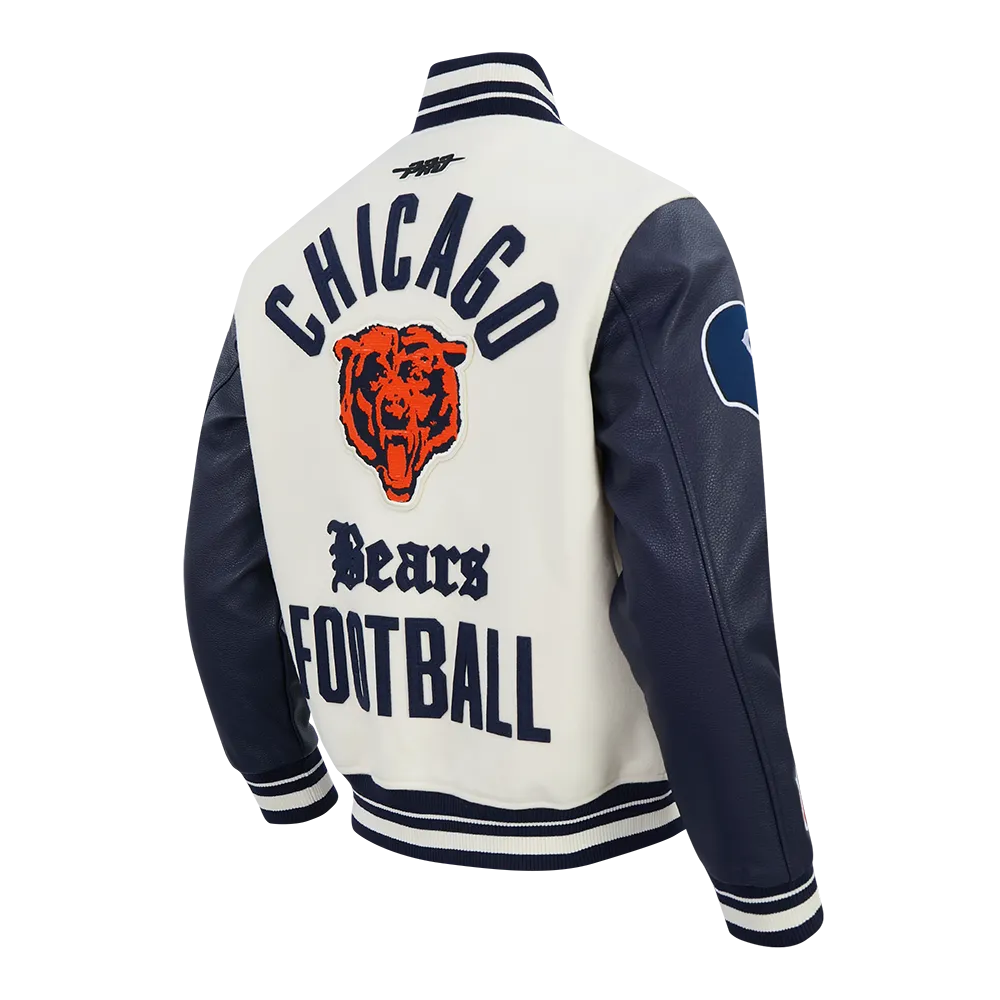 Men's Chicago Bears Original Rib Wool Varsity Jacket - Image 2