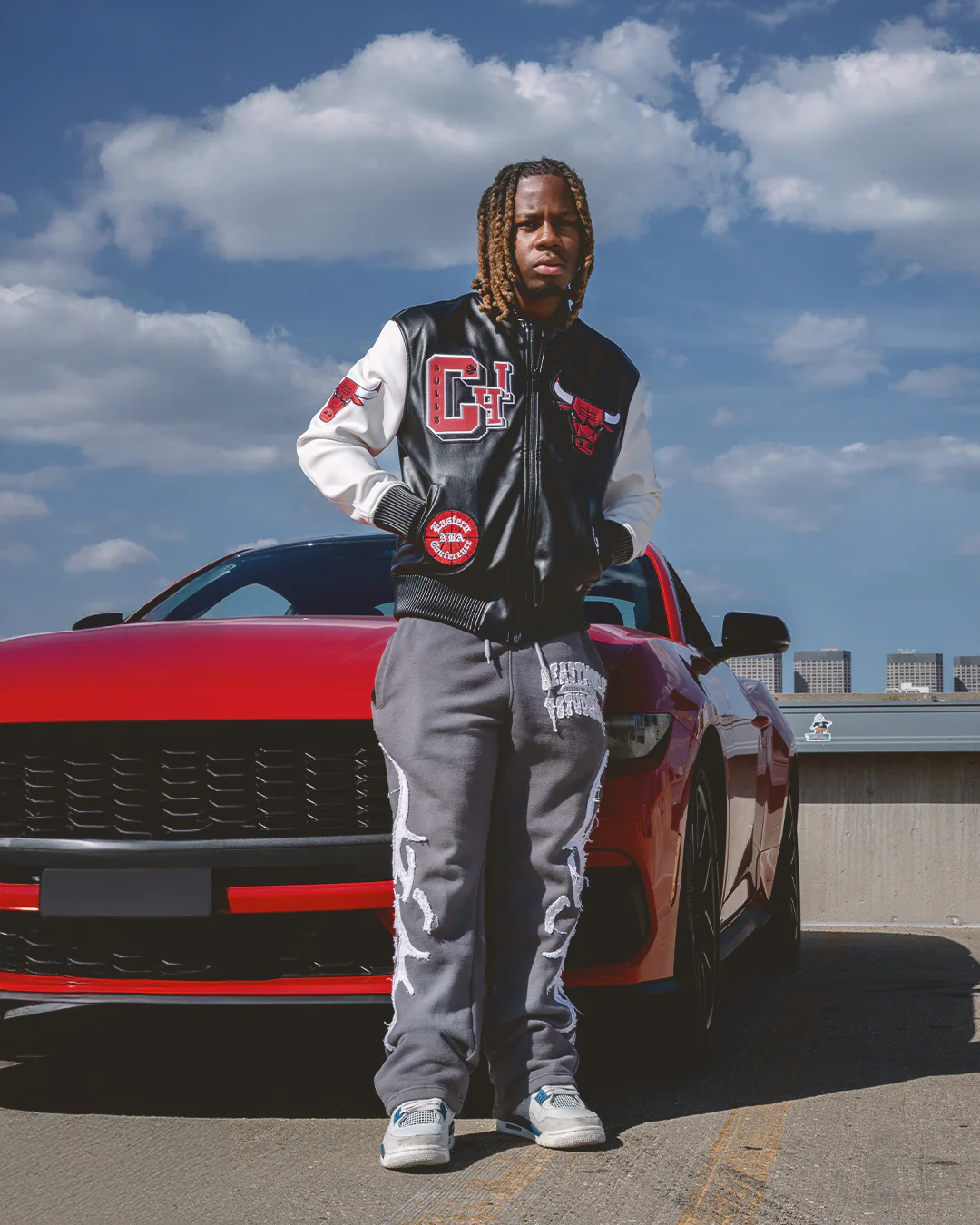 Men's Chicago Bulls Leather Varsity Jacket - Image 5
