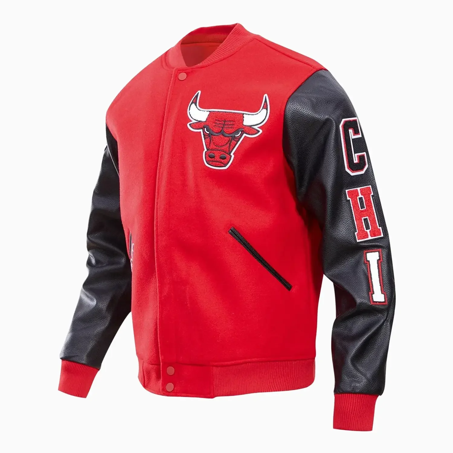 Men's Chicago Bulls Logo Varsity Jacket - Image 3