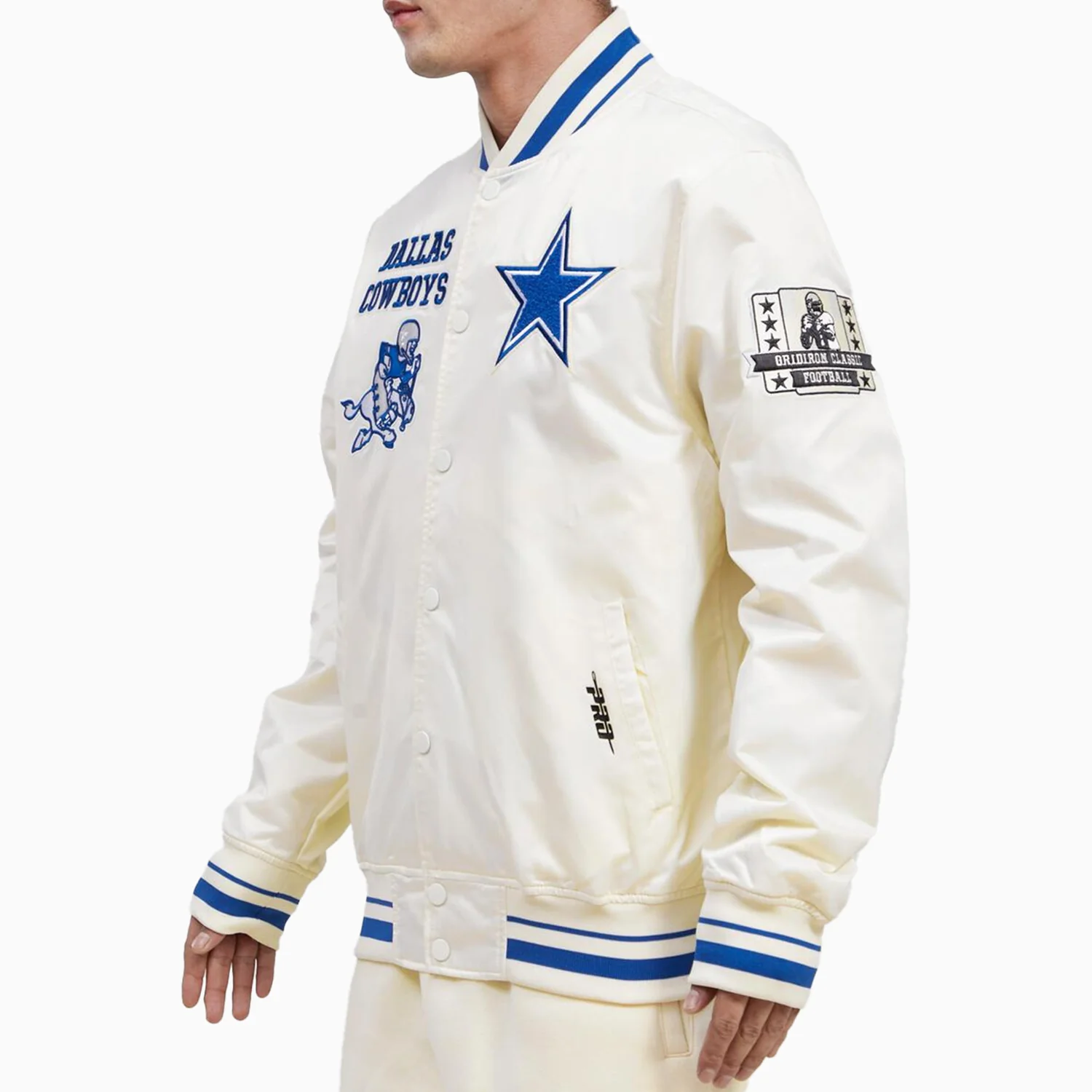 Men's Dallas Cowboys Retro NFL Satin Jacket - Image 3