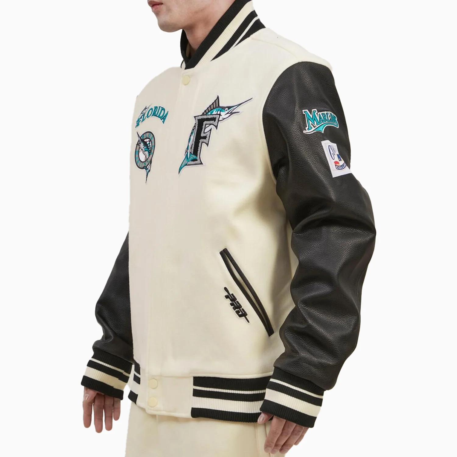 Men's Florida Marlins MLB Wool Varsity Jacket - Image 4