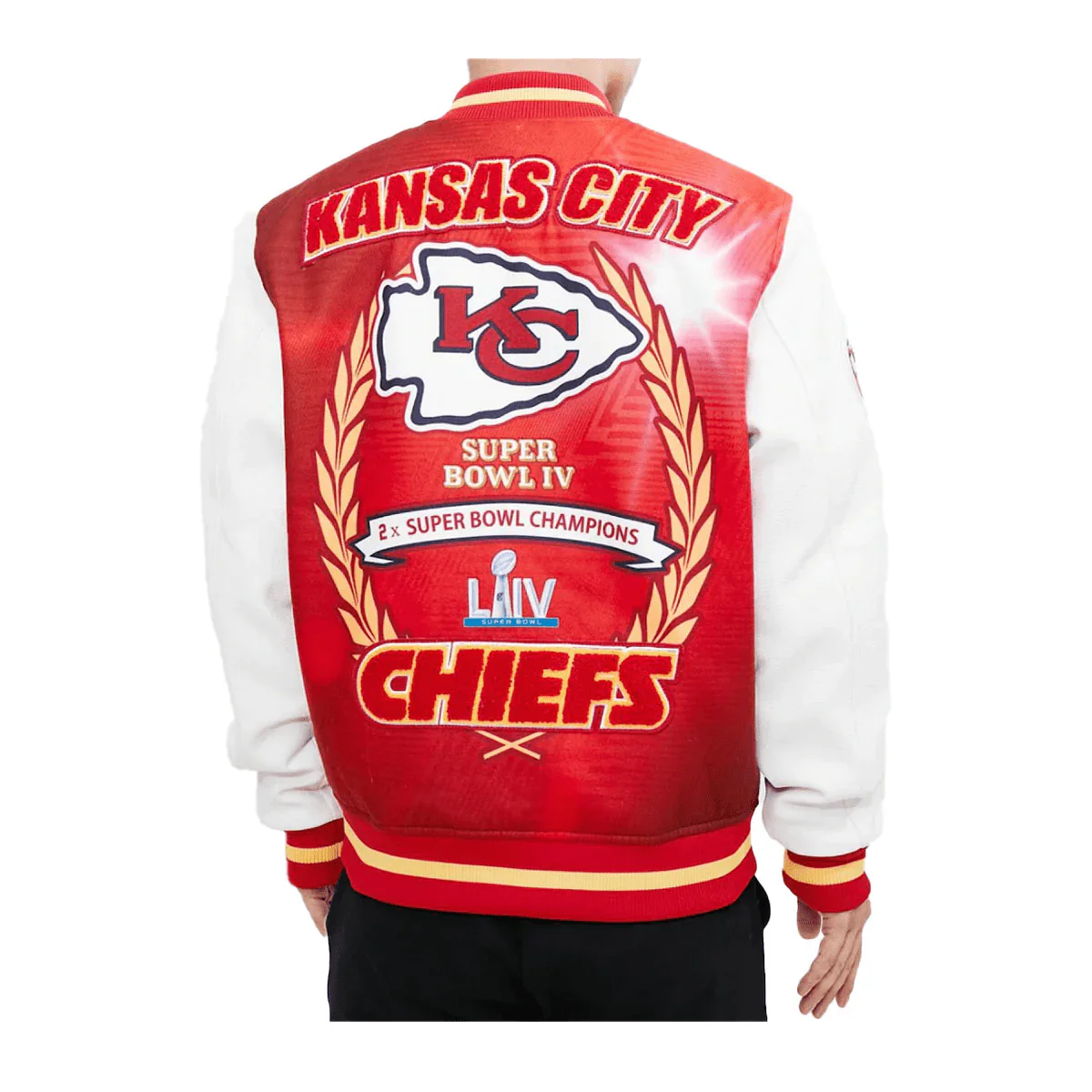 Men's Kansas City Chiefs Remix Varsity Satin Jacket - Image 2