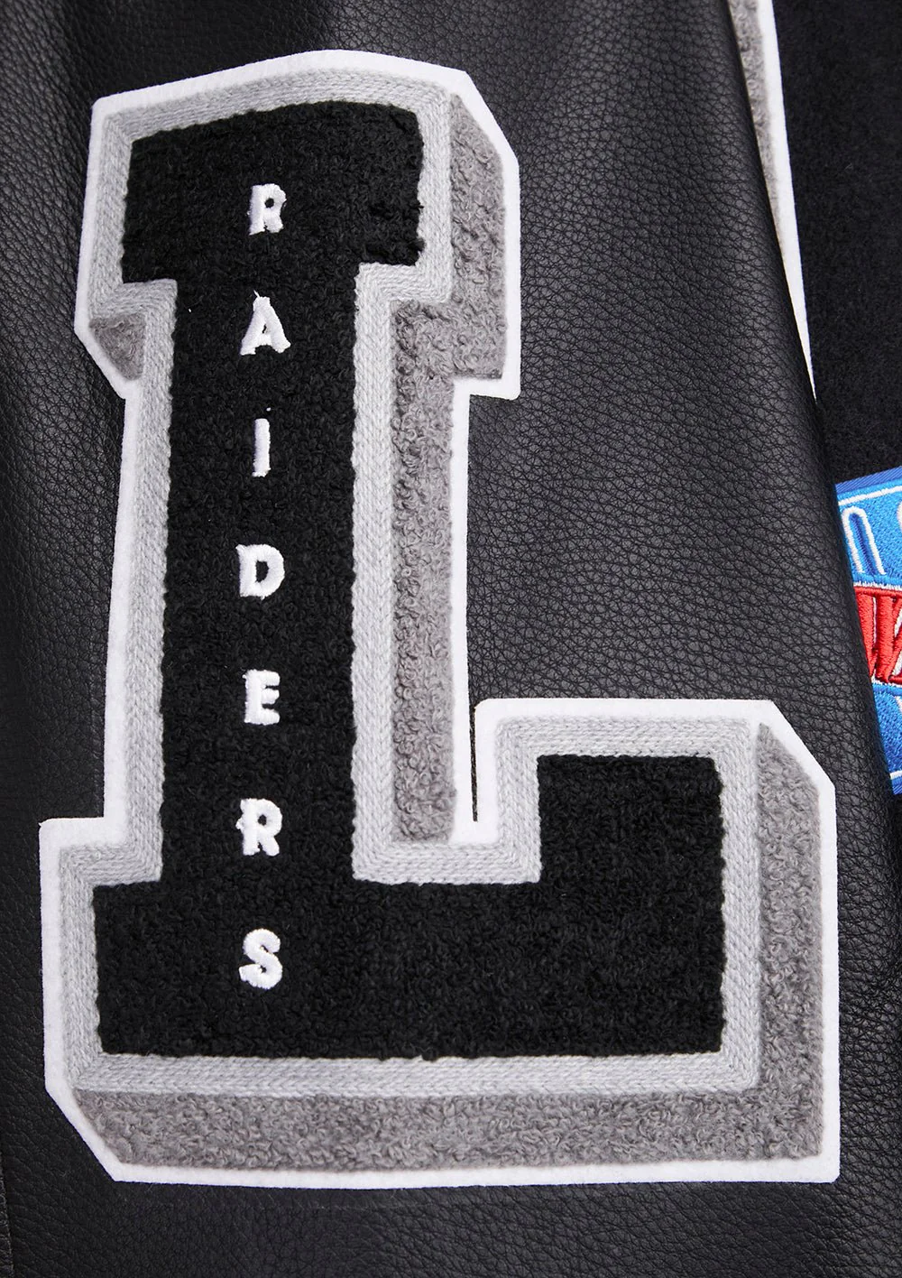 Men's Las Vegas Raiders NFL Rib Wool Varsity Jacket - Image 9