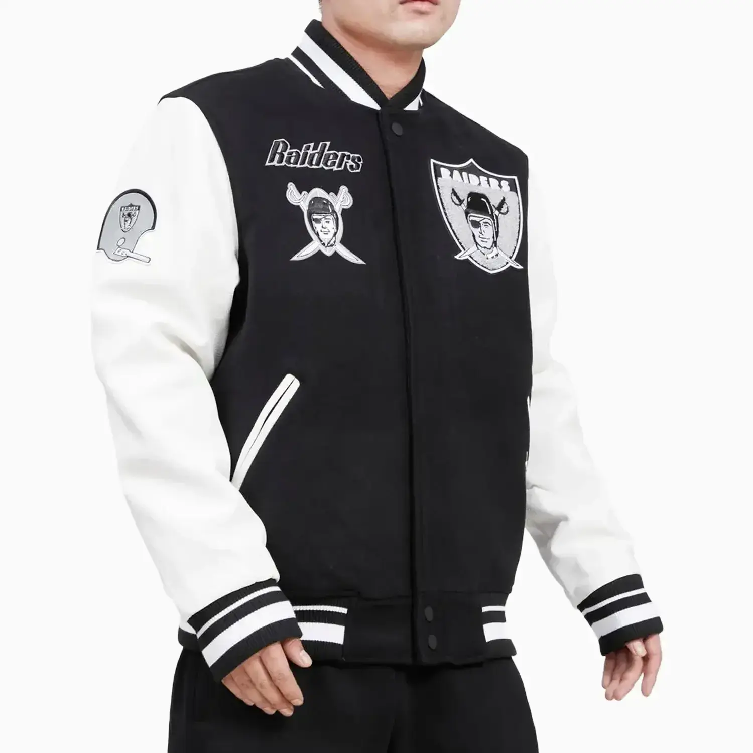 Men's Las Vegas Raiders NFL Wool Varsity Jacket - Image 3