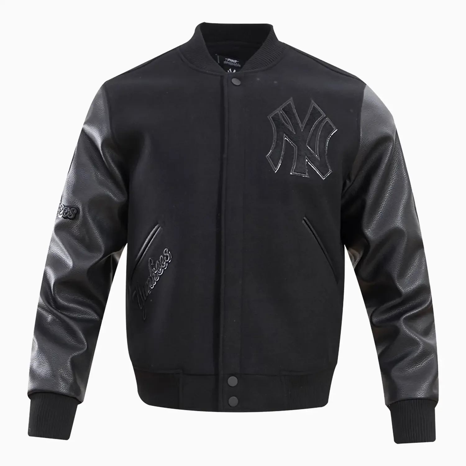 Men's MLB New York Yankees Triple Black Varsity Jacket