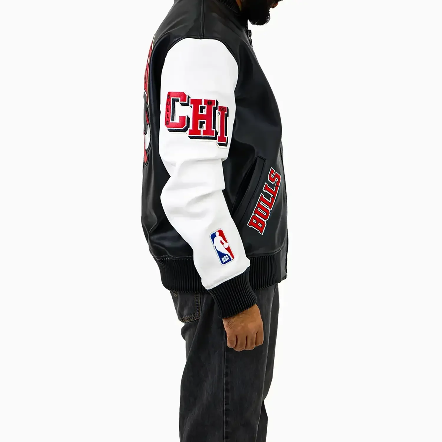 Men's NBA Chicago Bulls City Signatures Leather Varsity Jacket - Image 12
