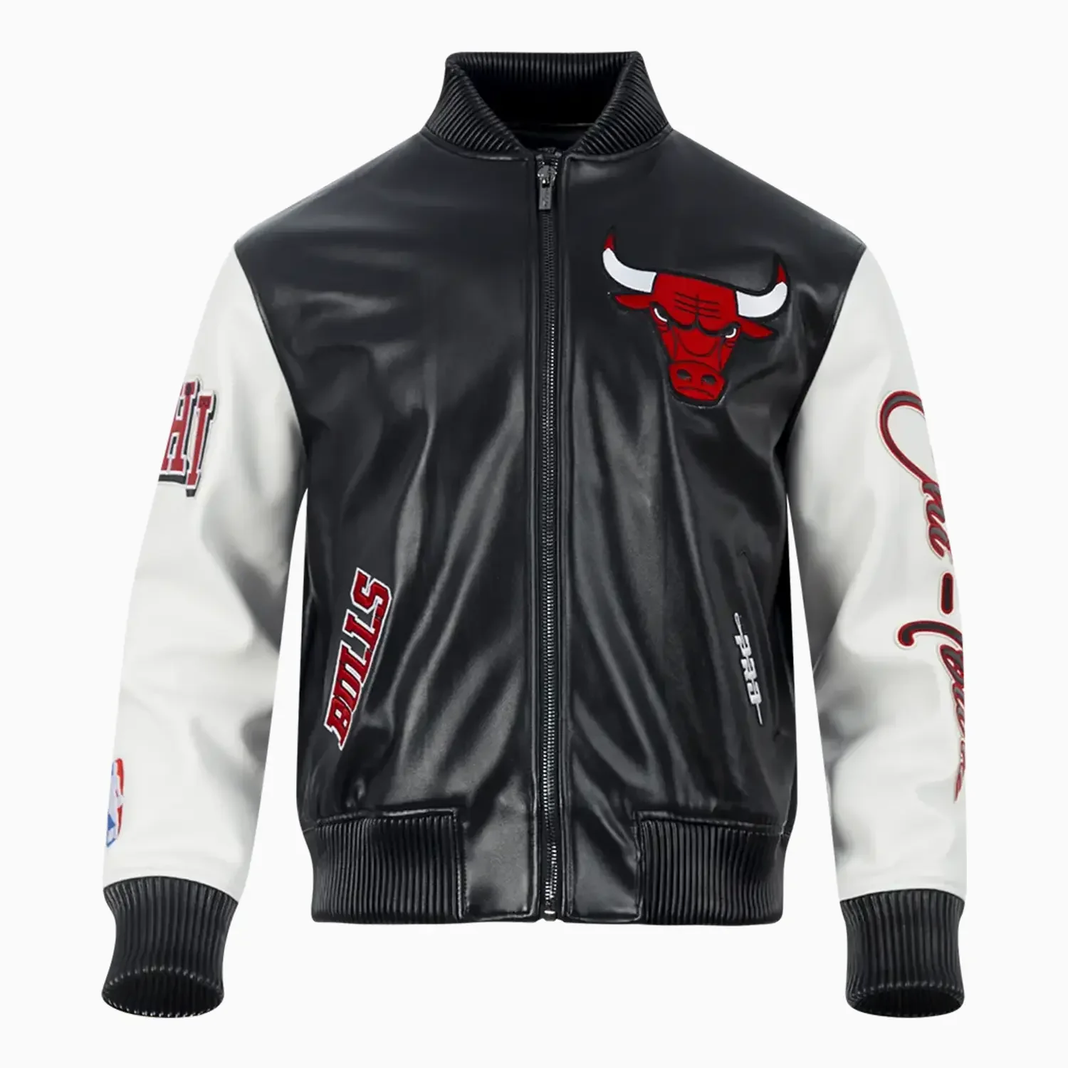 Men's NBA Chicago Bulls City Signatures Leather Varsity Jacket - Image 2