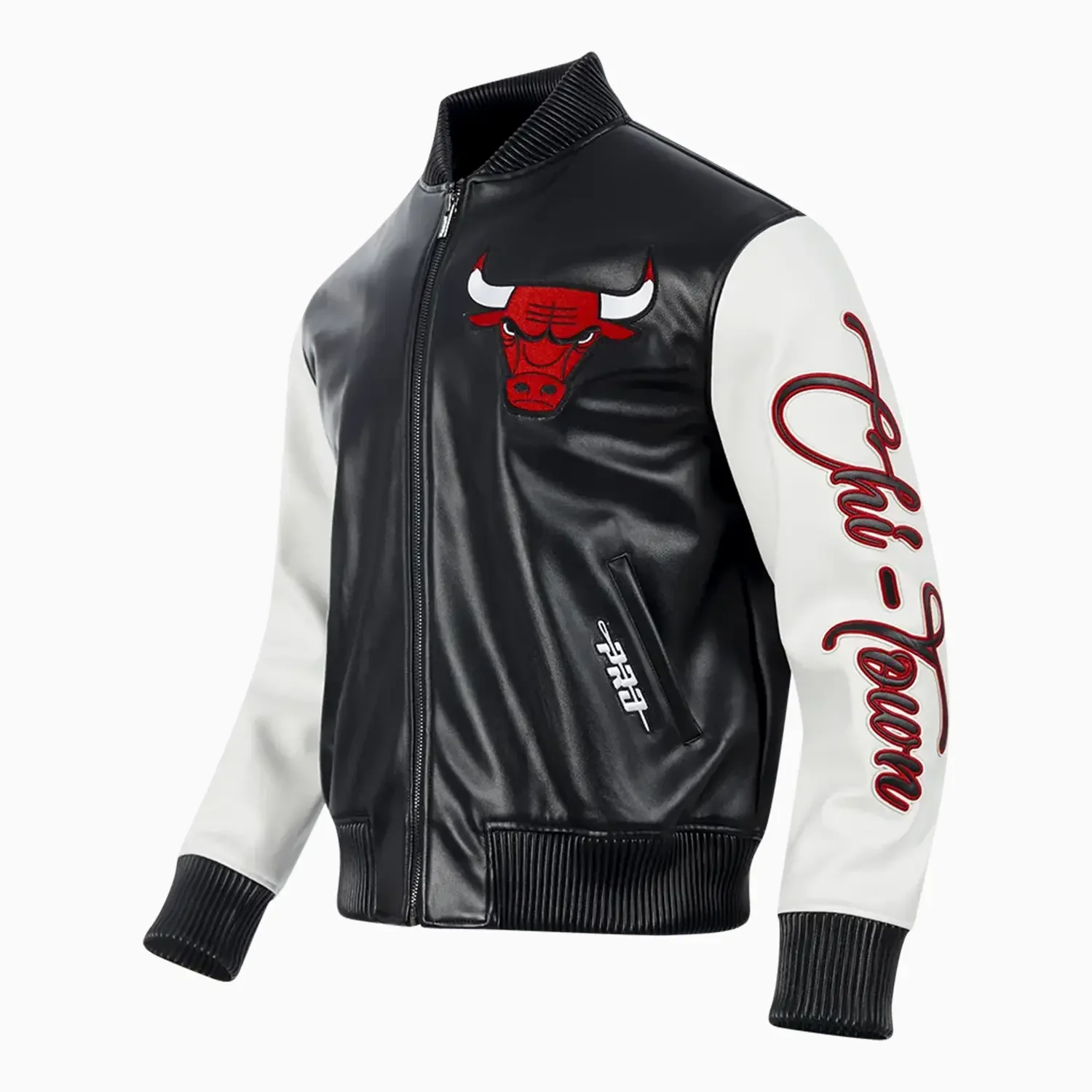 Men's NBA Chicago Bulls City Signatures Leather Varsity Jacket - Image 6