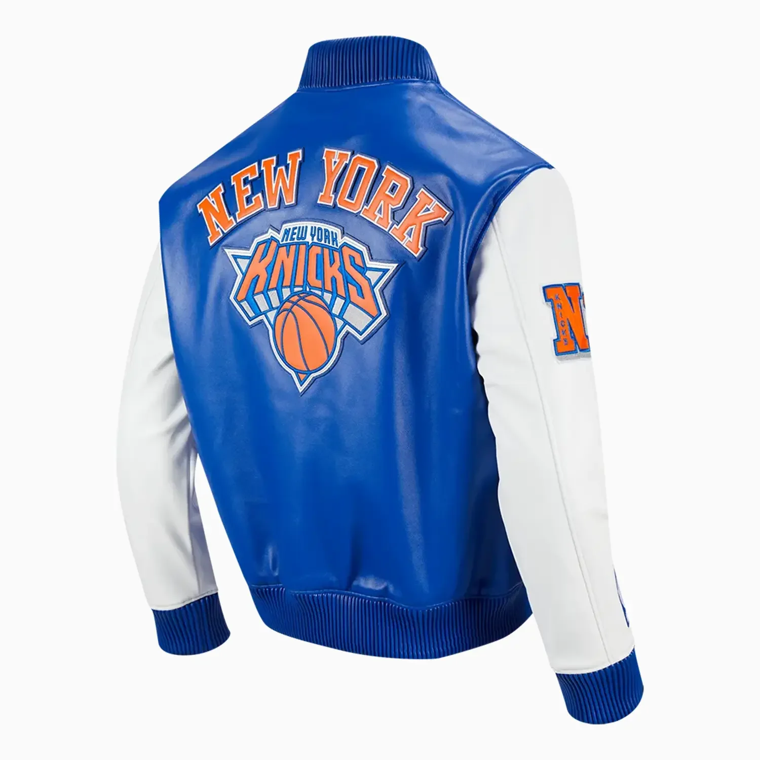 Men's NBA New York Knicks City Signature Leather Jacket - Image 3