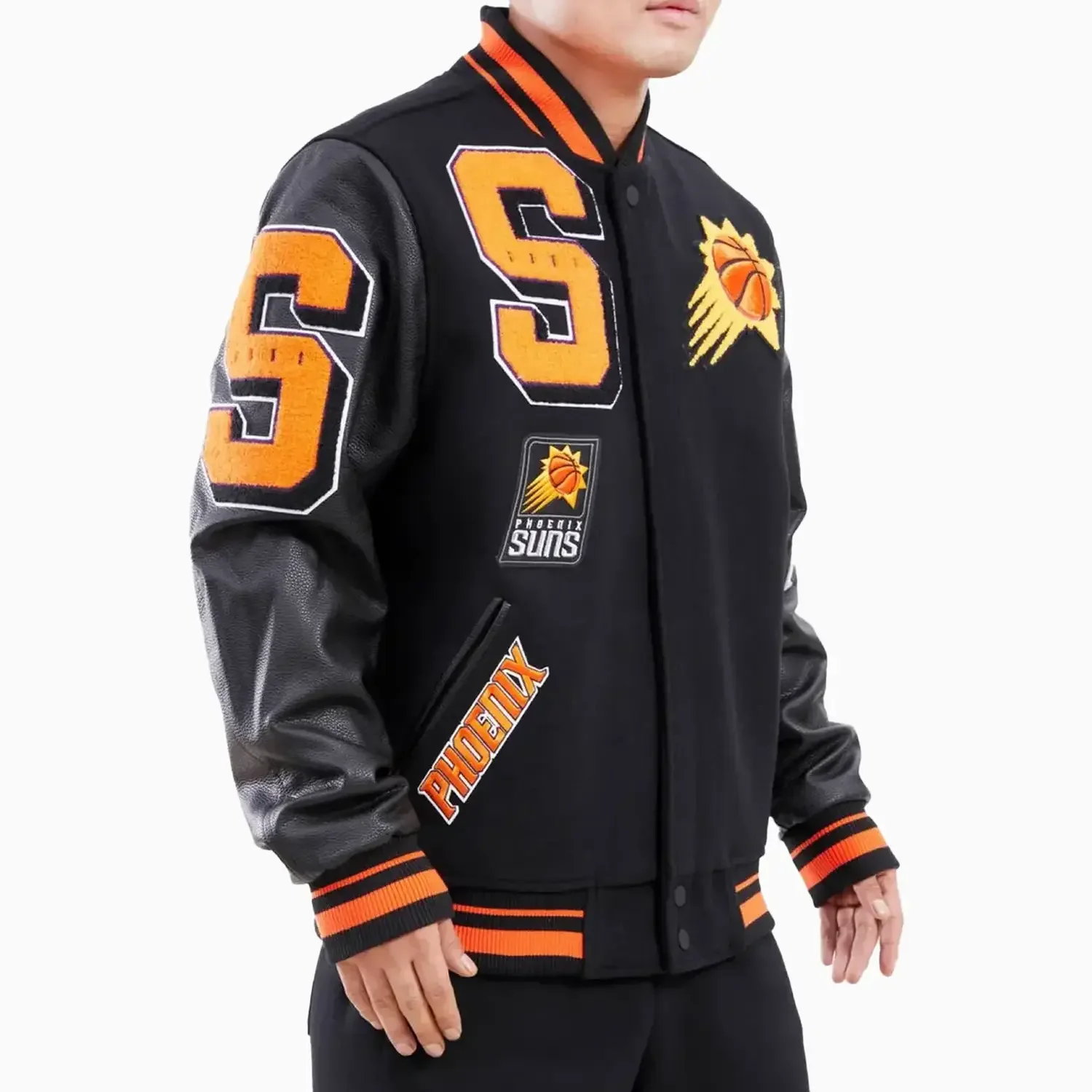 Men's NBA Phoenix Suns Mashup Logo Varsity Jacket - Image 4