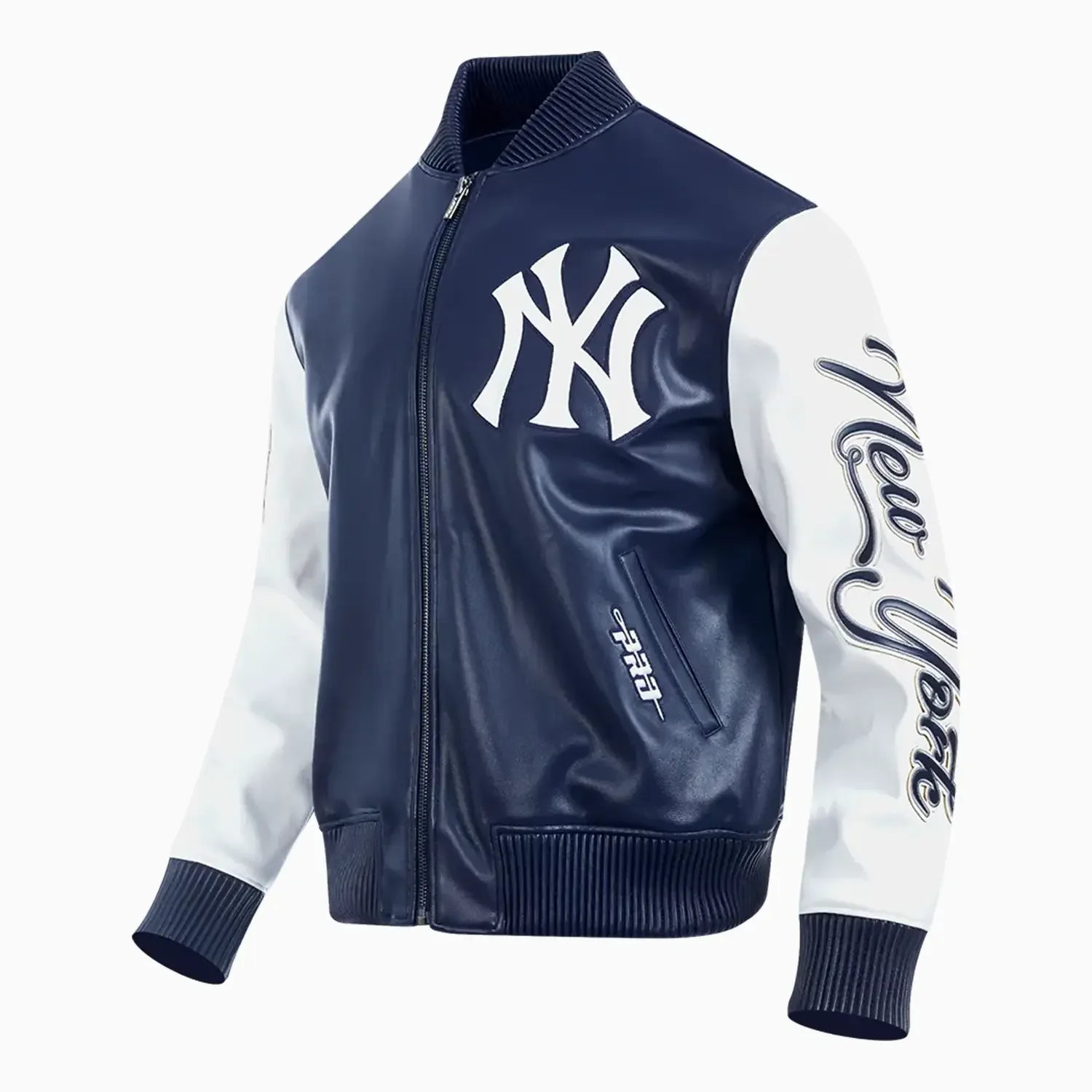 Men's New York Yankees City Signature Varsity Leather Jacket - Image 3